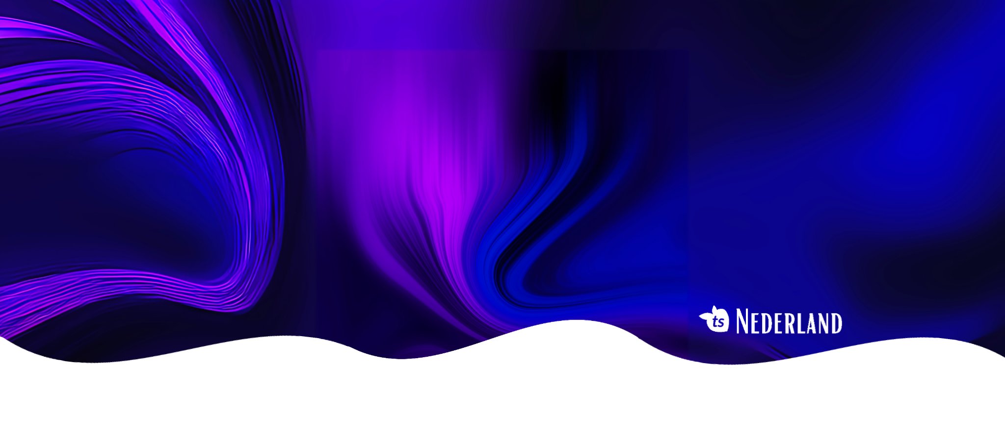 Netherlands flag with abstract purple and blue design by tsgabrielle