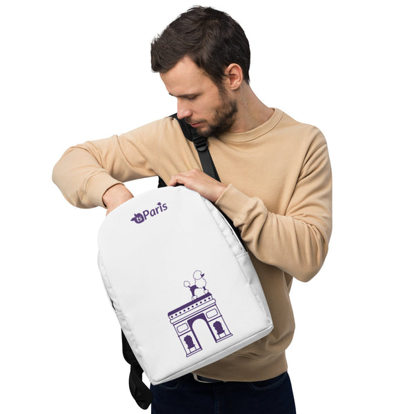 tsgabrielle® • Paris - Arc de Triomphe • Minimalist Backpack • White •