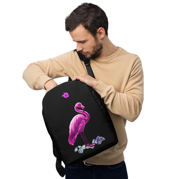 tsgabrielle® • Flamant 🦩 Rose • Minimalist Backpack • Black •