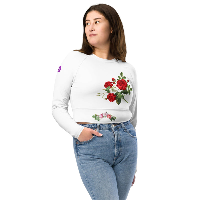 tsgabrielle® Voor Haar 👗TransFLOWer • Croptop met lange mouwen • Wit