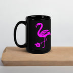 tsgabrielle • Flamant Rose • Glanzende mok • Zwart • Keramiek • 2 maten