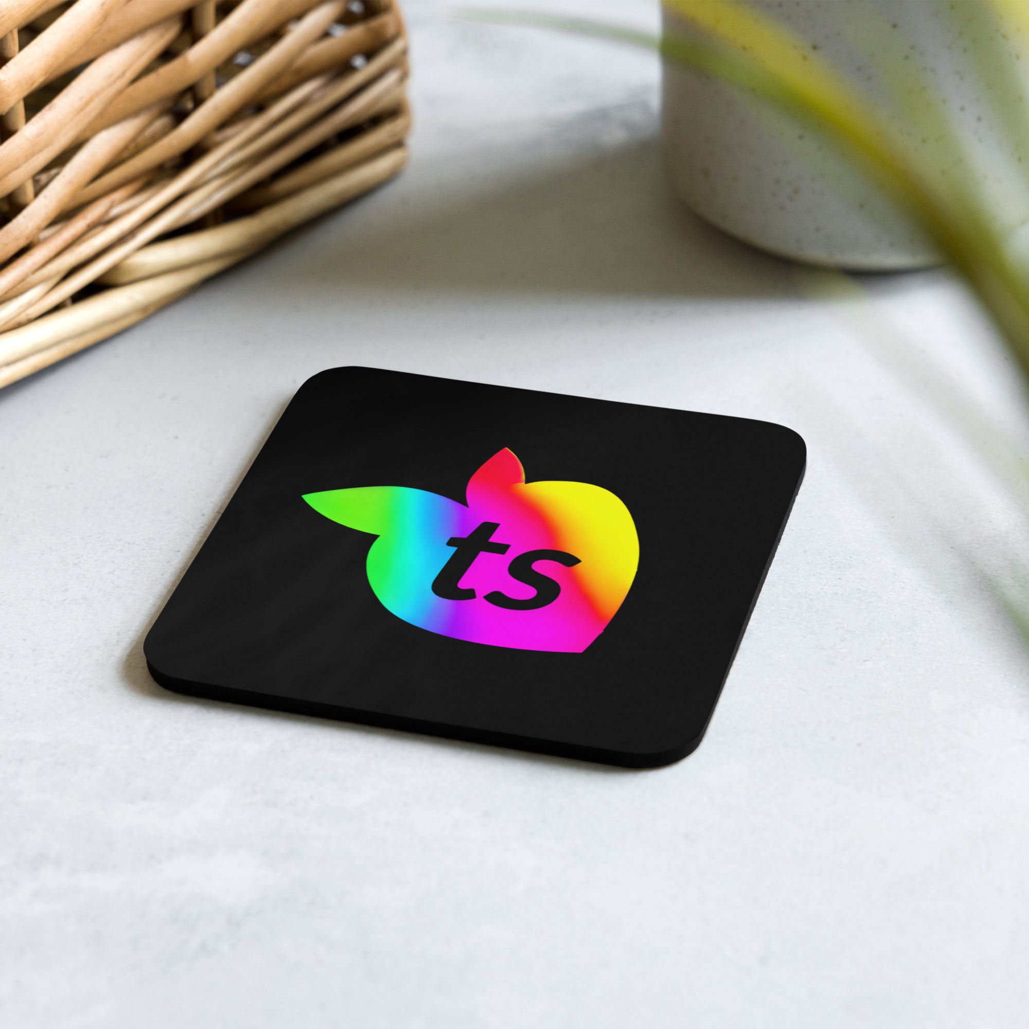 tsgabrielle® • Pride 25 • Onderzetter met kurken achterkant • Zwart
