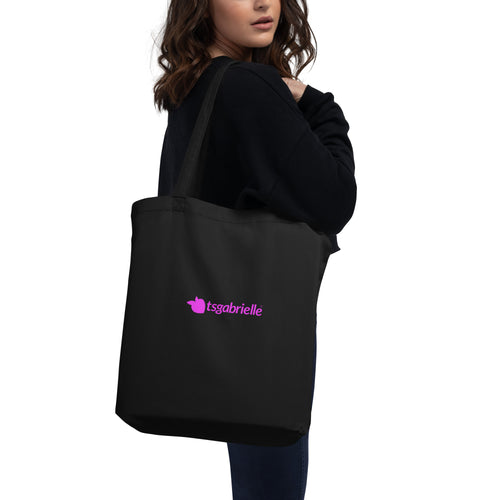 tsgabrielle® • Flamant Rose • Tas • Zwart • 100% biologisch katoen