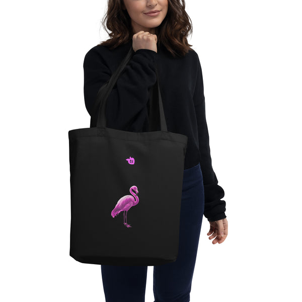 tsgabrielle® • Flamant 🦩 Rose • Bag • Black • 100% Cotton Organic •