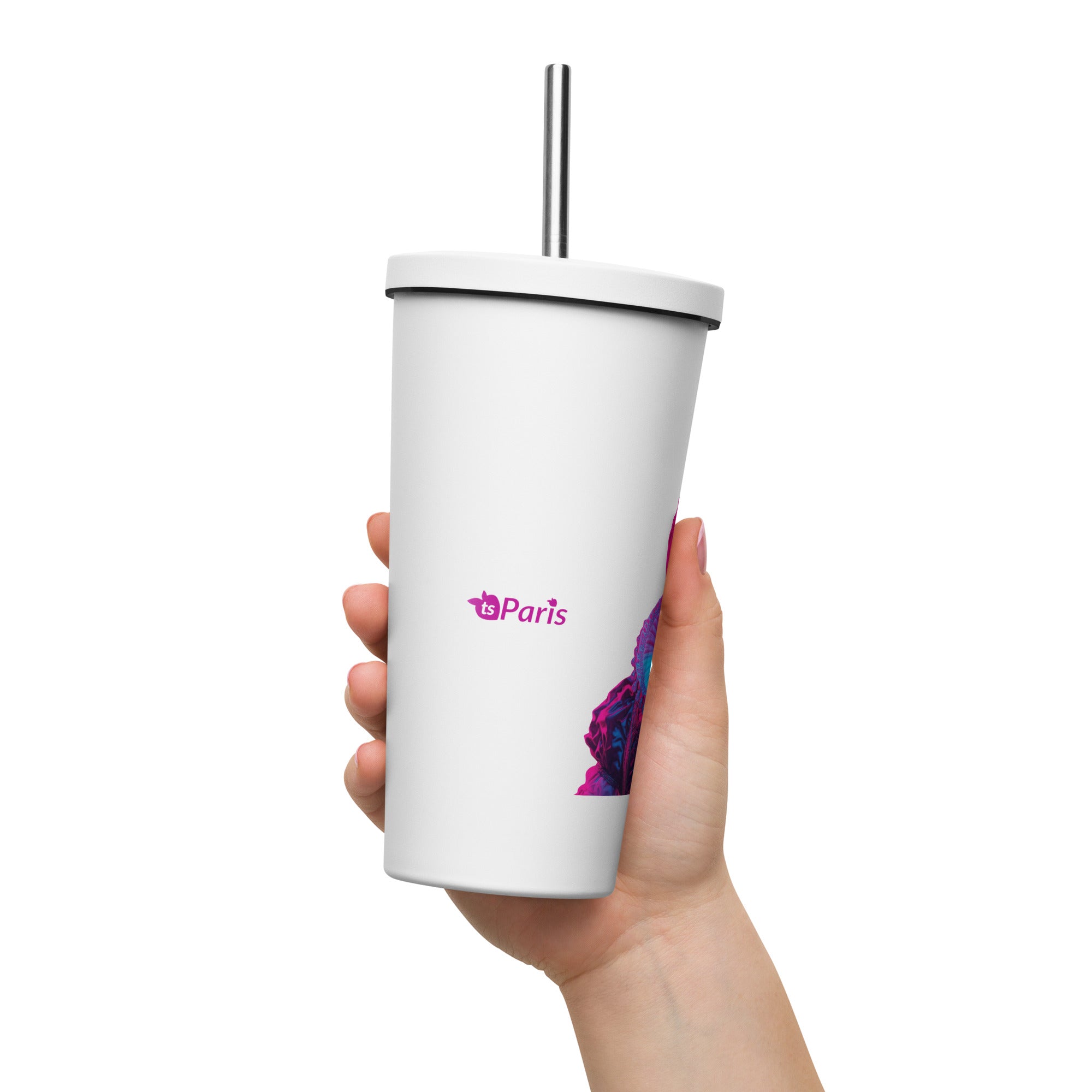 tsgabrielle® • Paris - Marie Antoinette • Tumbler • Stainless Steel • White • 20 oz