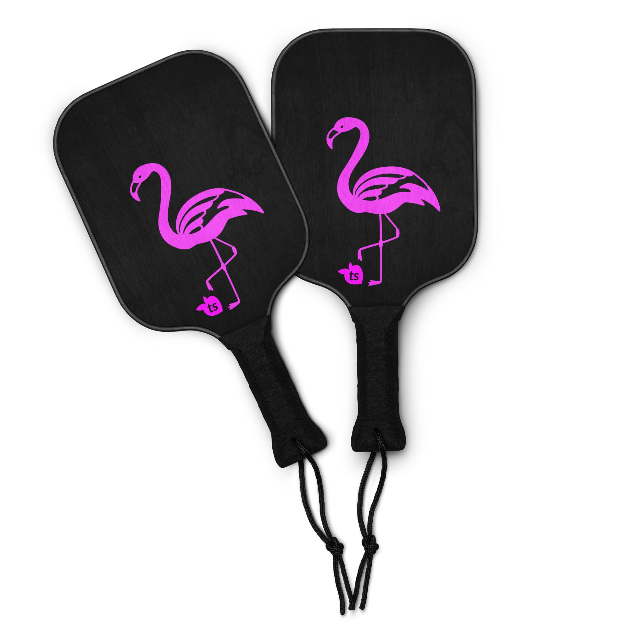 tsgarielle® • Flamant Rose • Pickleball Paddle Set • Black
