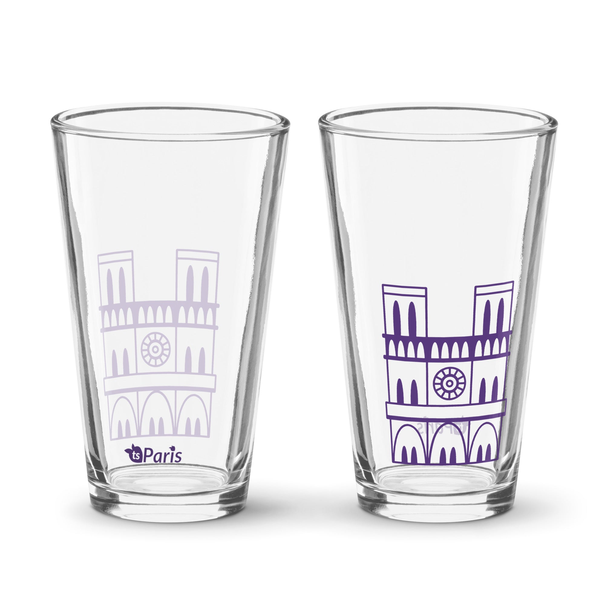 tsgabrielle® • Parijs - Notre-Dame kathedraal • Shaker Pint glas • 473 ml
