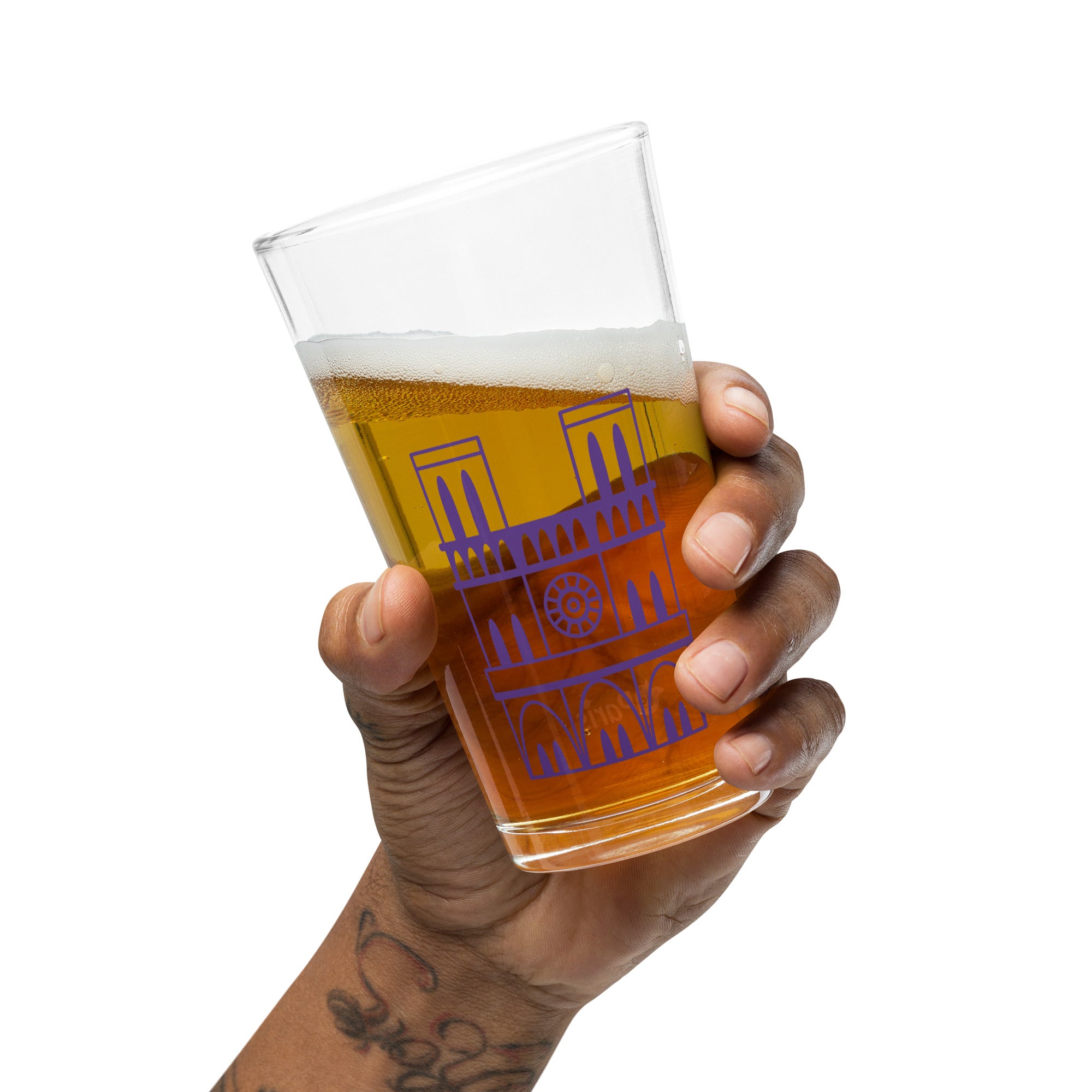 tsgabrielle® • Parijs - Notre-Dame kathedraal • Shaker Pint glas • 473 ml