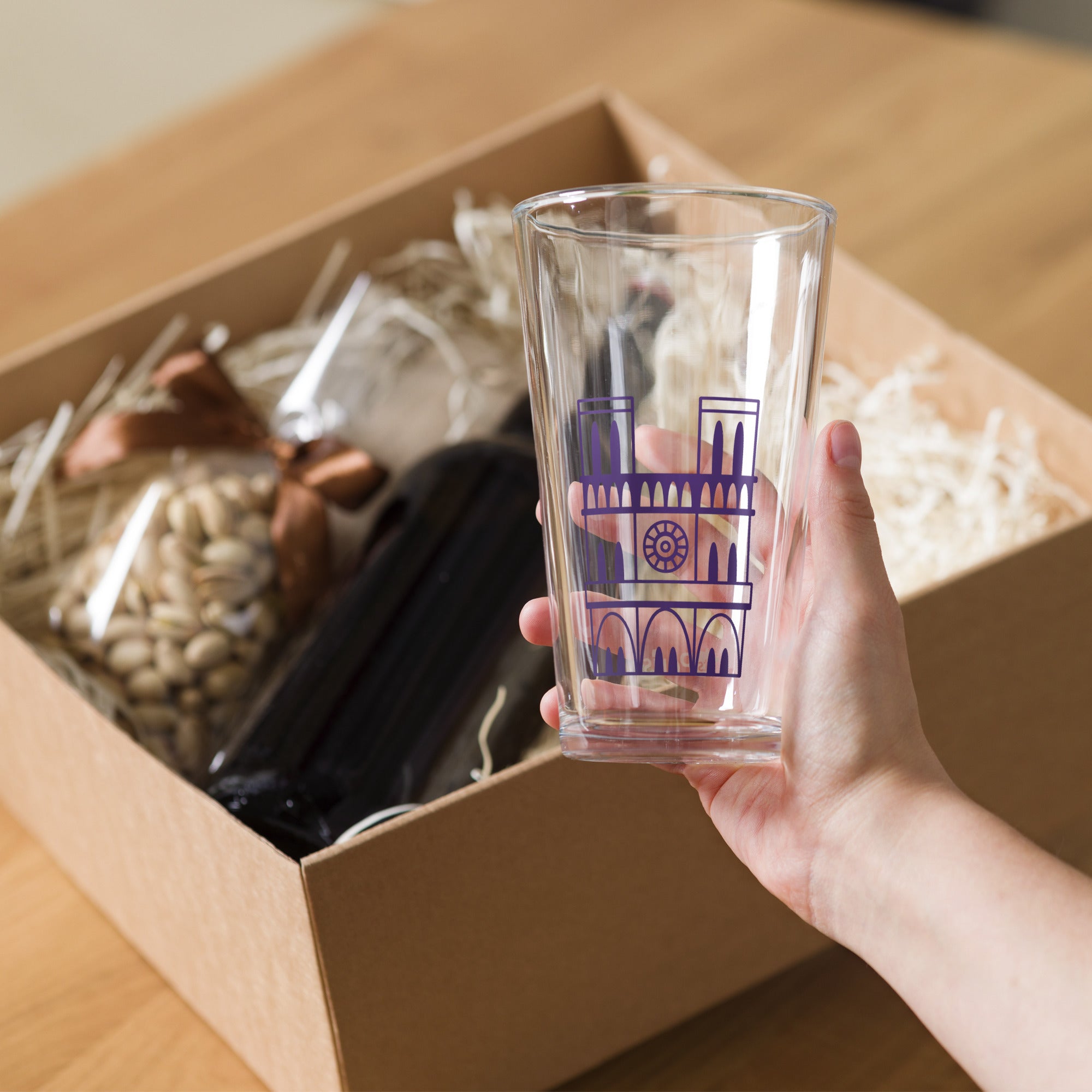 tsgabrielle® • Parijs - Notre-Dame kathedraal • Shaker Pint glas • 473 ml