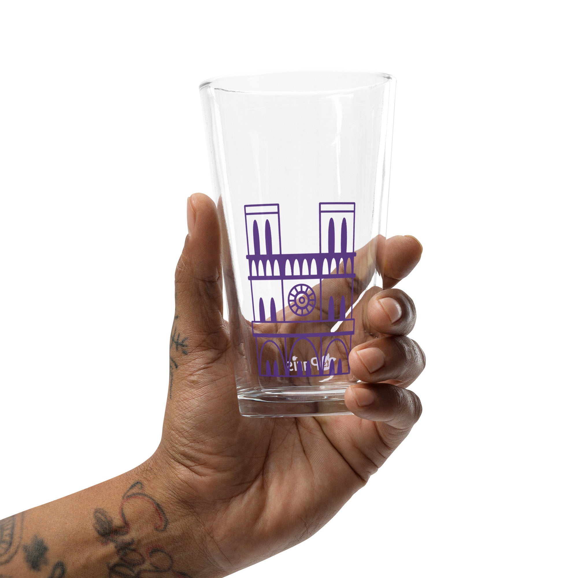 tsgabrielle® • Parijs - Notre-Dame kathedraal • Shaker Pint glas • 473 ml