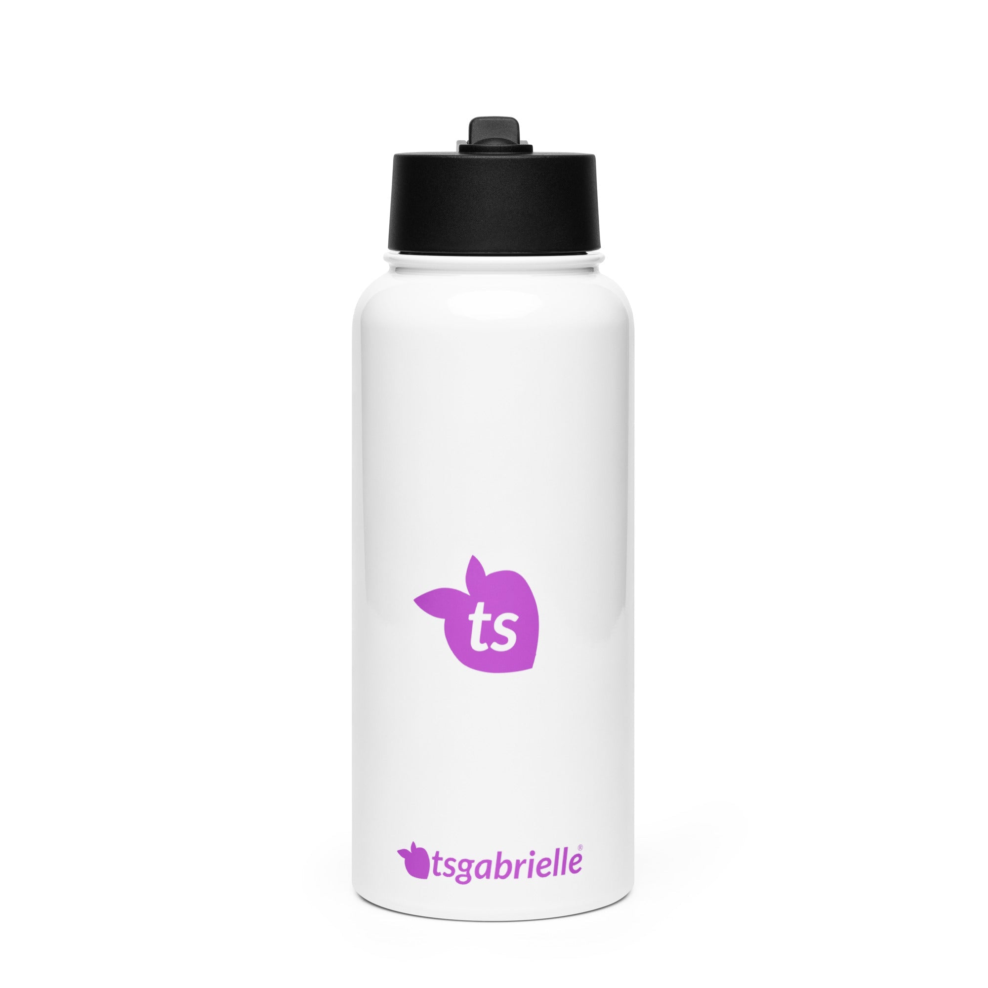 tsgabrielle® • Waterfles met rietje • Wit • Roestvrij staal • 32 oz