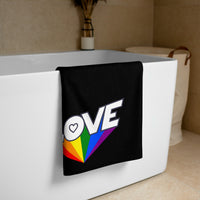 tsgabrielle® • Pride 25 - Love • Handdoek • Zwart • 76 x 152 cm