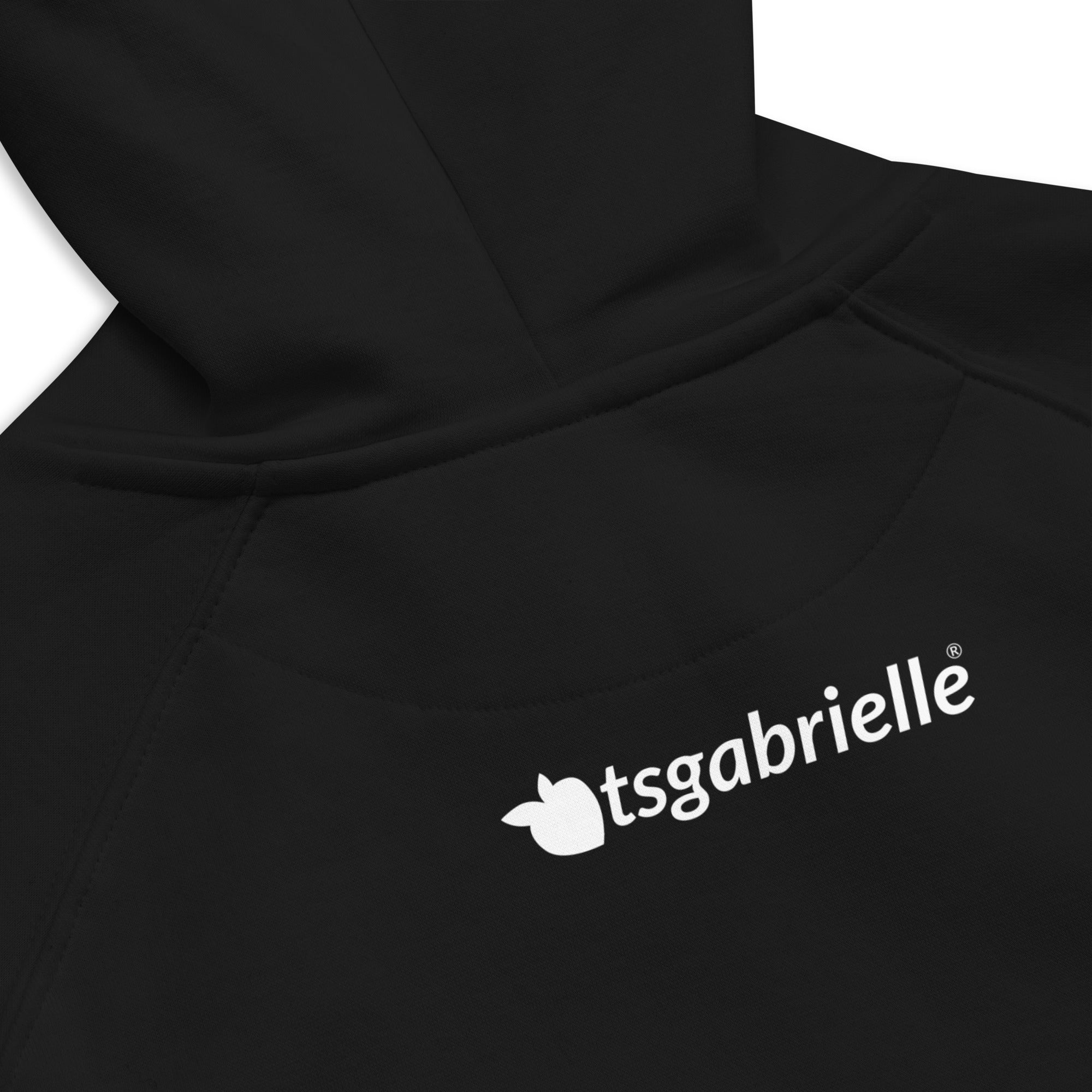 tsgabrielle® • Heren • Pride 25 • Eco Raglan Hoodie • Zwart • 100% biologisch katoen