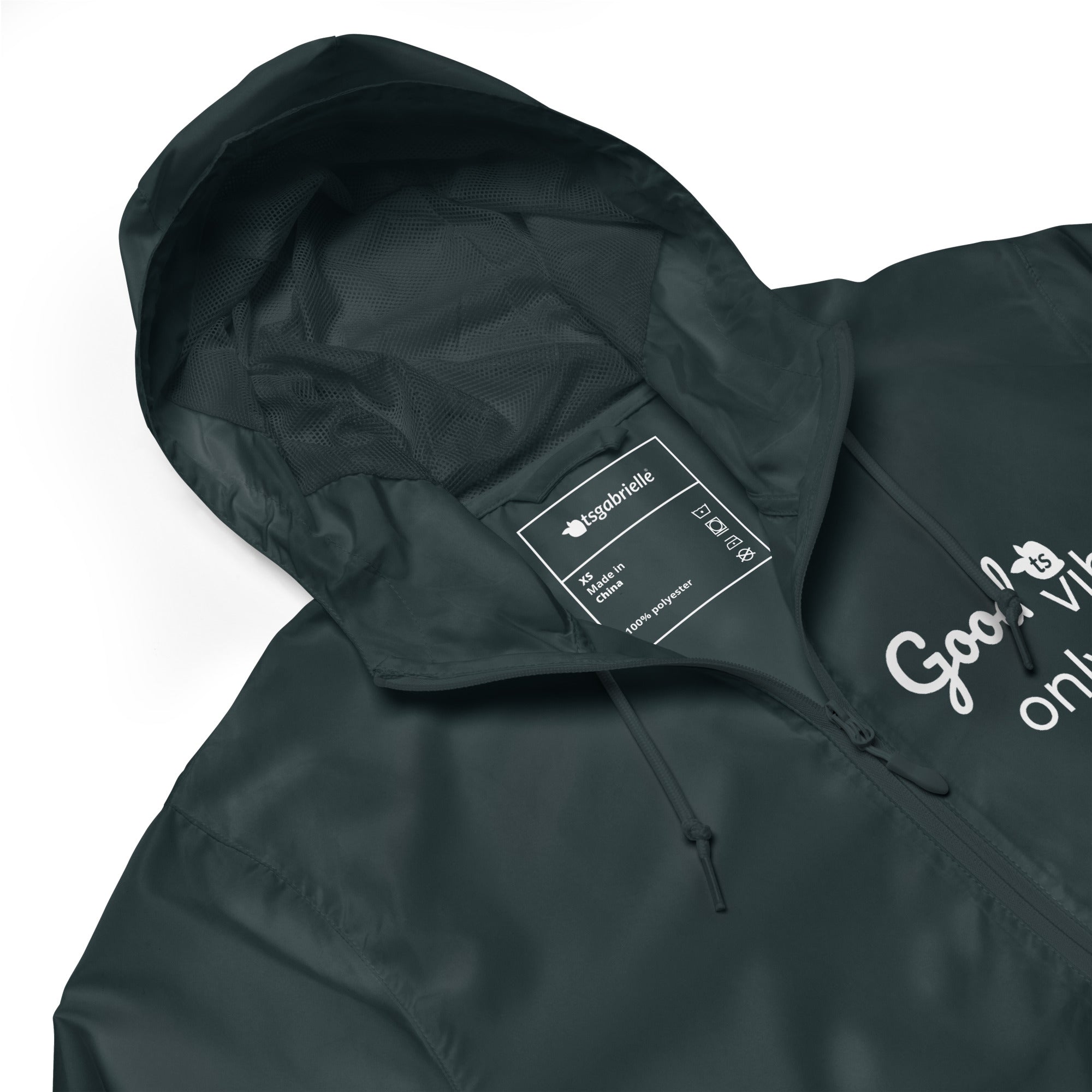 tsgabrielle® Voor Haar 👗Good • Vibes Only • Lichtgewicht Windjack met rits • 7 Kleuren