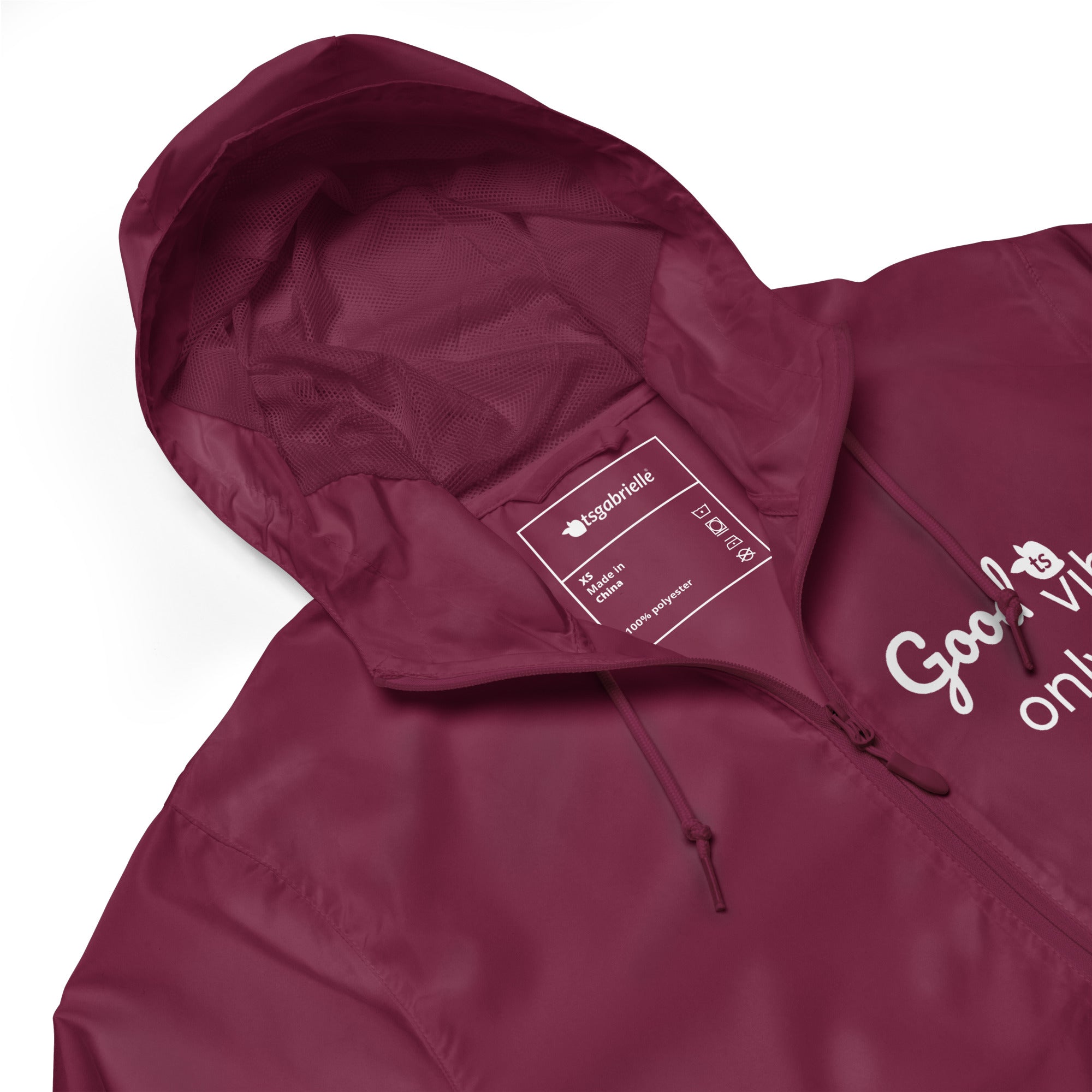 tsgabrielle® Voor Haar 👗Good • Vibes Only • Lichtgewicht Windjack met rits • 7 Kleuren