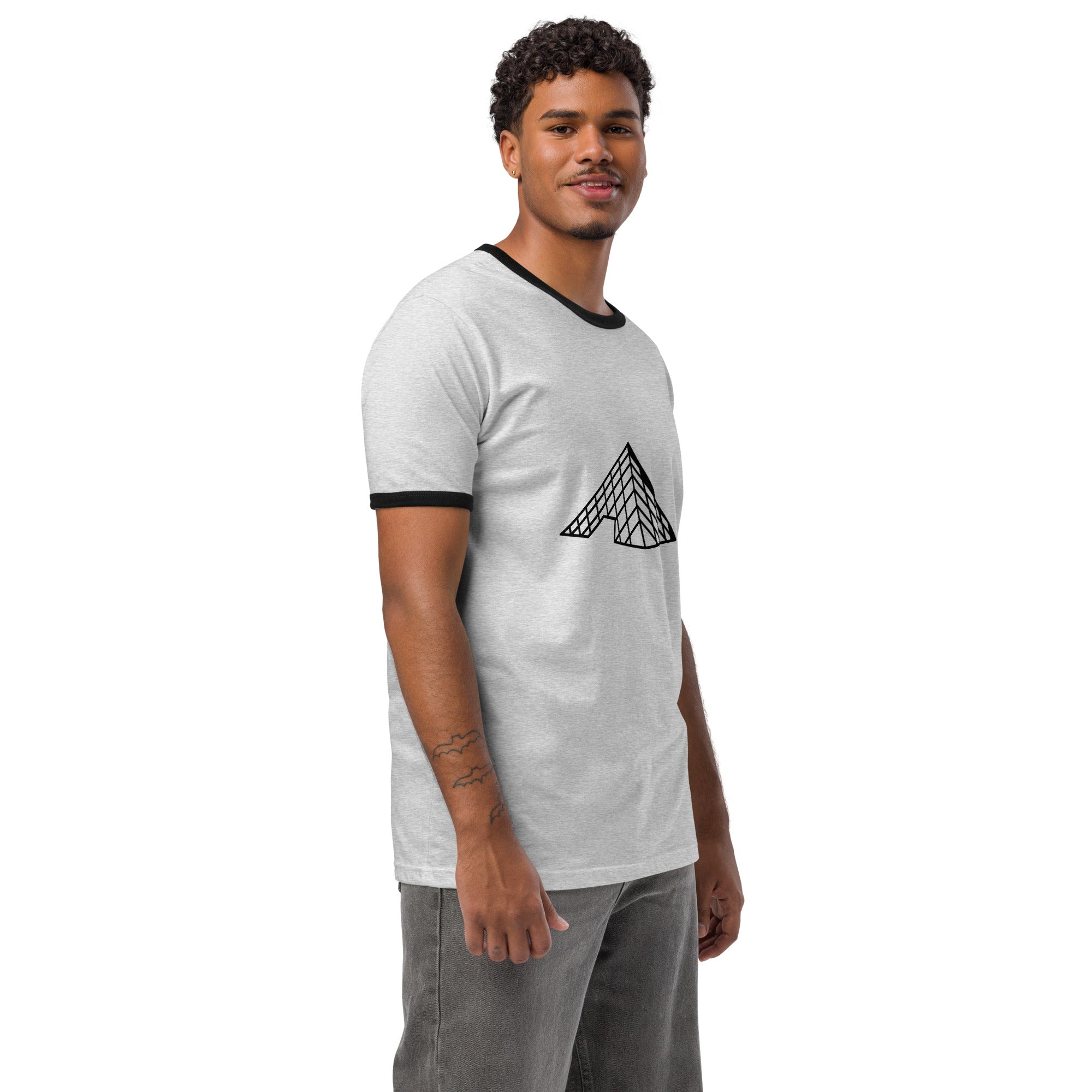 tsgabrielle® • Men's • Paris - The Louvre Pyramid • Ringer T-Shirt