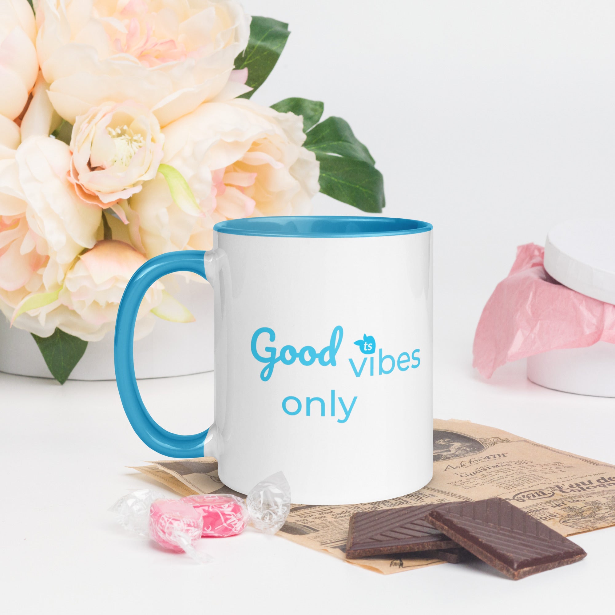 tsgabrielle • Good Vibes Only • Mok met gekleurde binnenkant • Keramiek • 325 ml