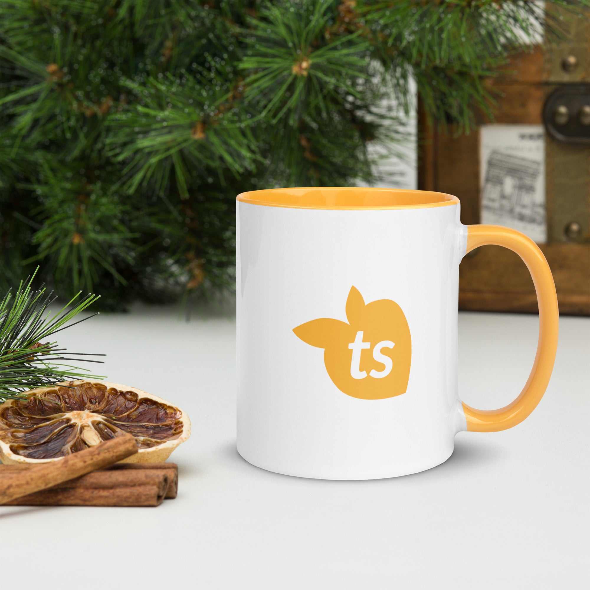 tsgabrielle® • Mok met goudgele binnenkant • 11 oz