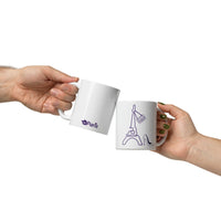 tsgabrielle® • Parijs - La Tour Eiffel • Glanzende mok • Wit • Keramiek • 11 oz