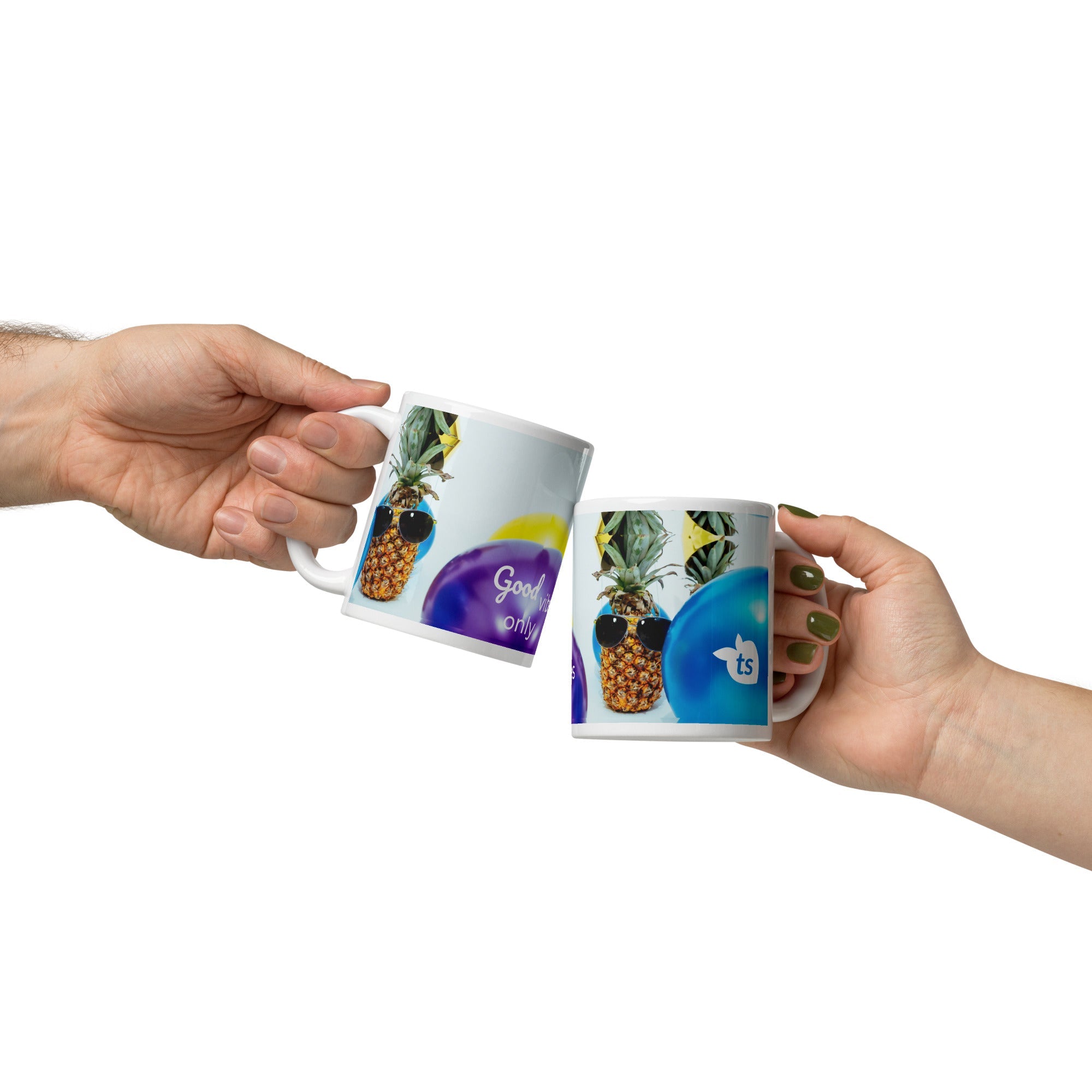 tsgabrielle® • Good Vibes Only • Glanzende mok • Zwart • Keramiek • 3 maten