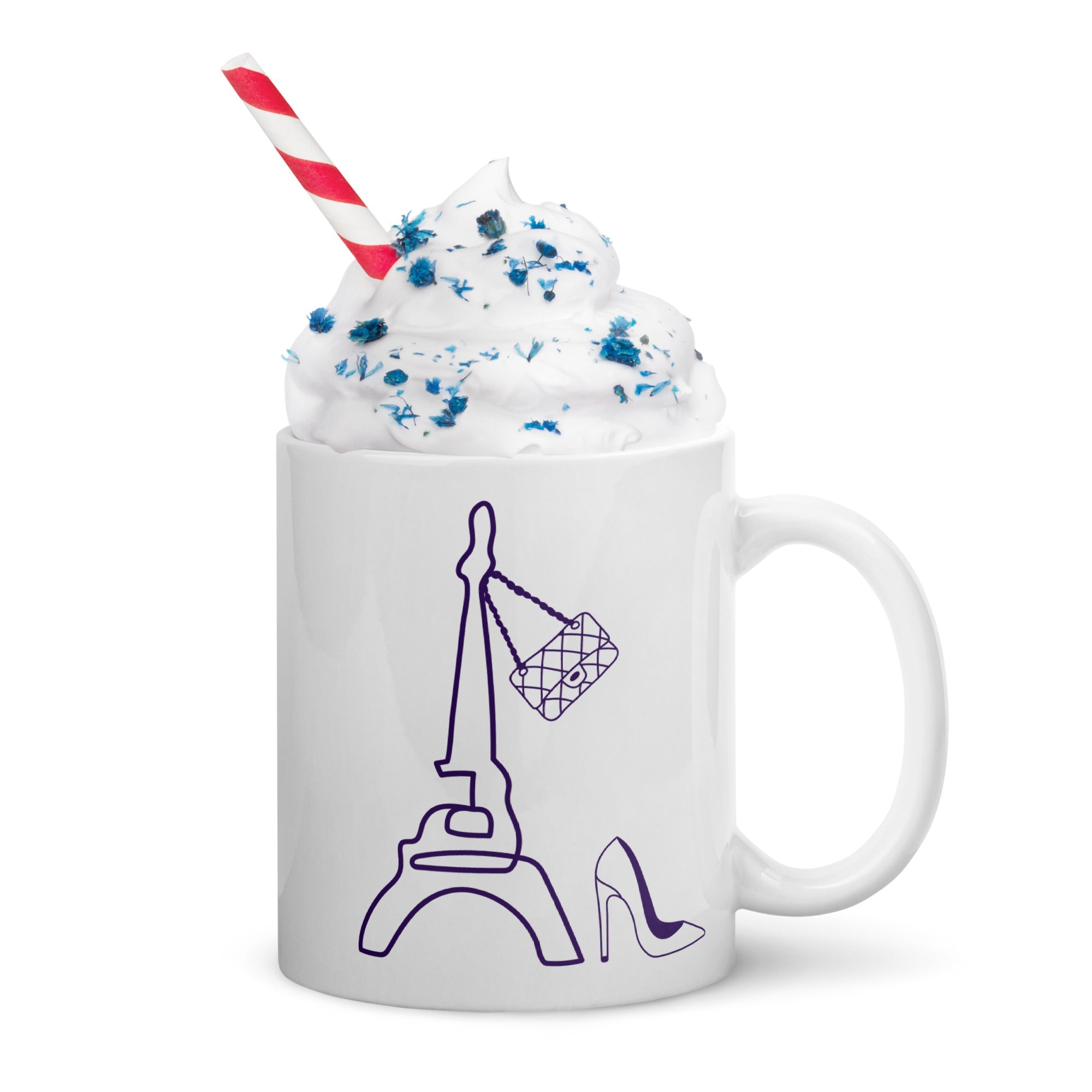 tsgabrielle® • Parijs - La Tour Eiffel • Glanzende mok • Wit • Keramiek • 11 oz