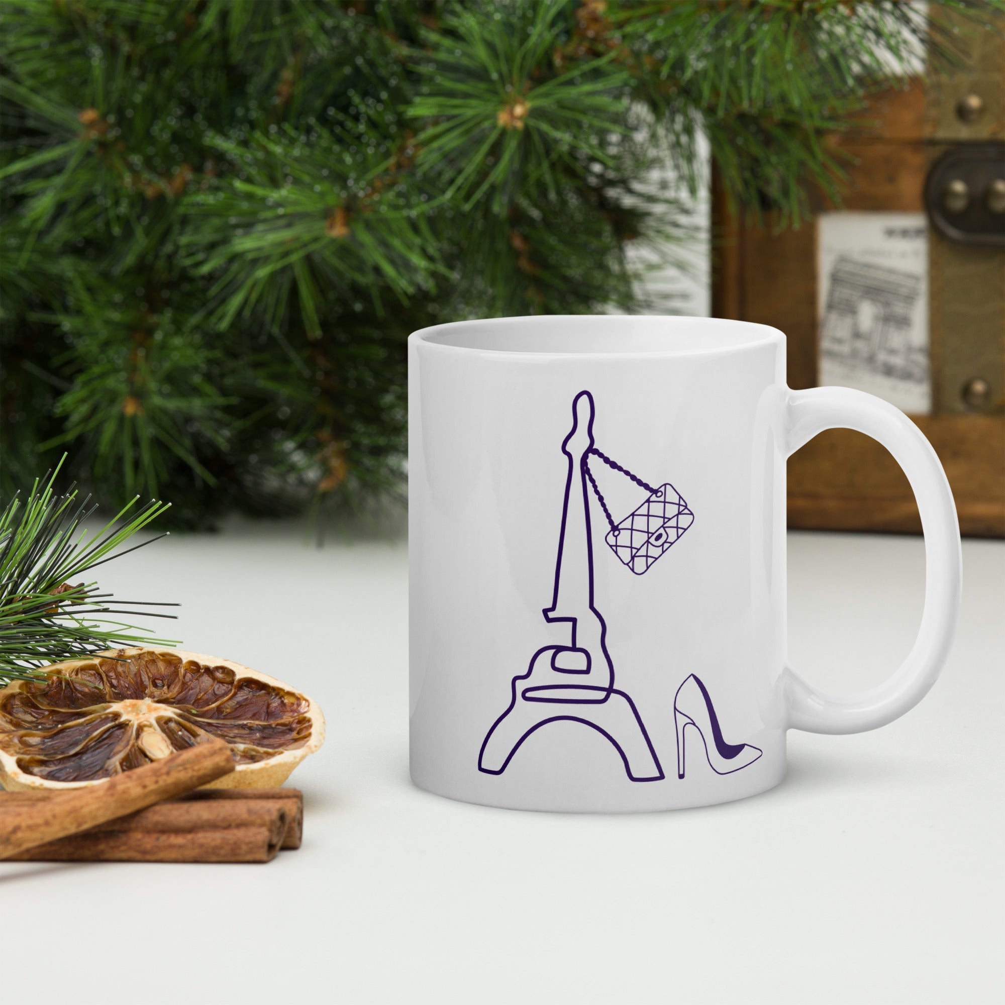 tsgabrielle® • Parijs - La Tour Eiffel • Glanzende mok • Wit • Keramiek • 11 oz