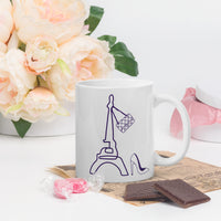 tsgabrielle® • Parijs - La Tour Eiffel • Glanzende mok • Wit • Keramiek • 11 oz