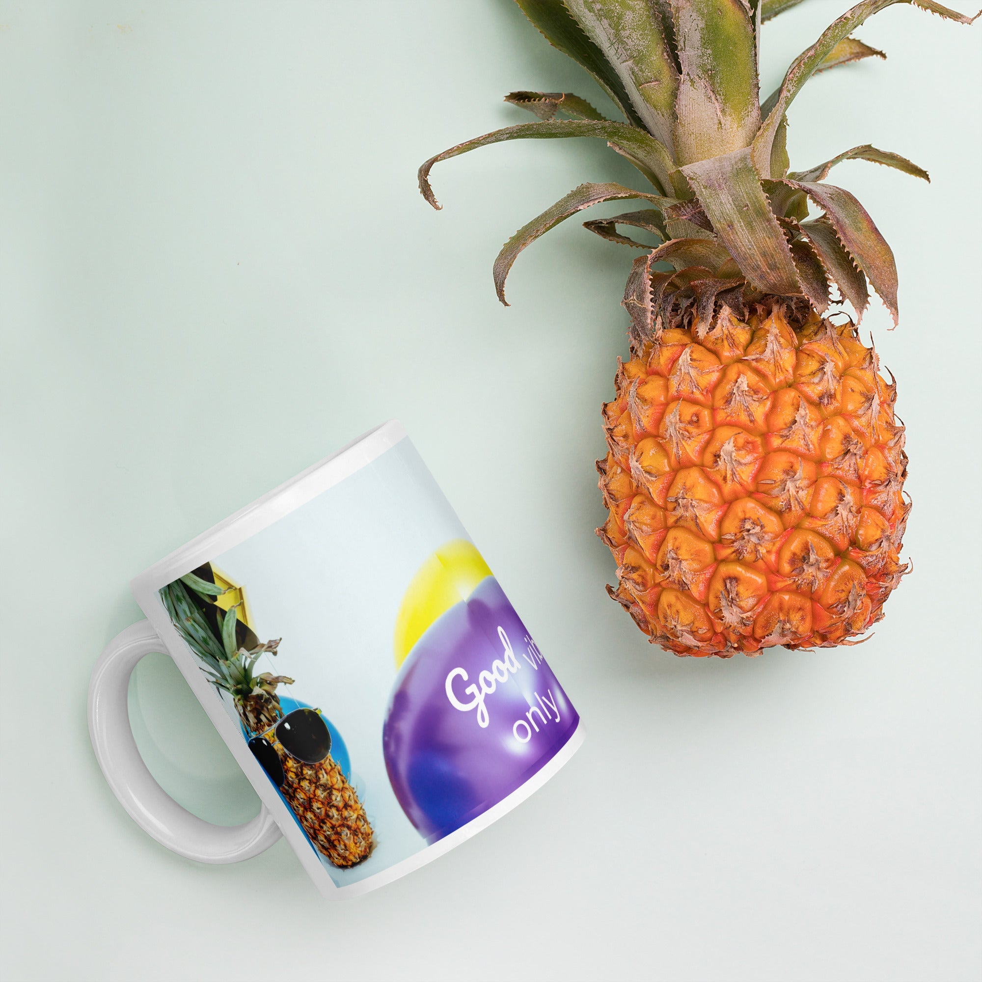 tsgabrielle® • Good Vibes Only • Glanzende mok • Zwart • Keramiek • 3 maten