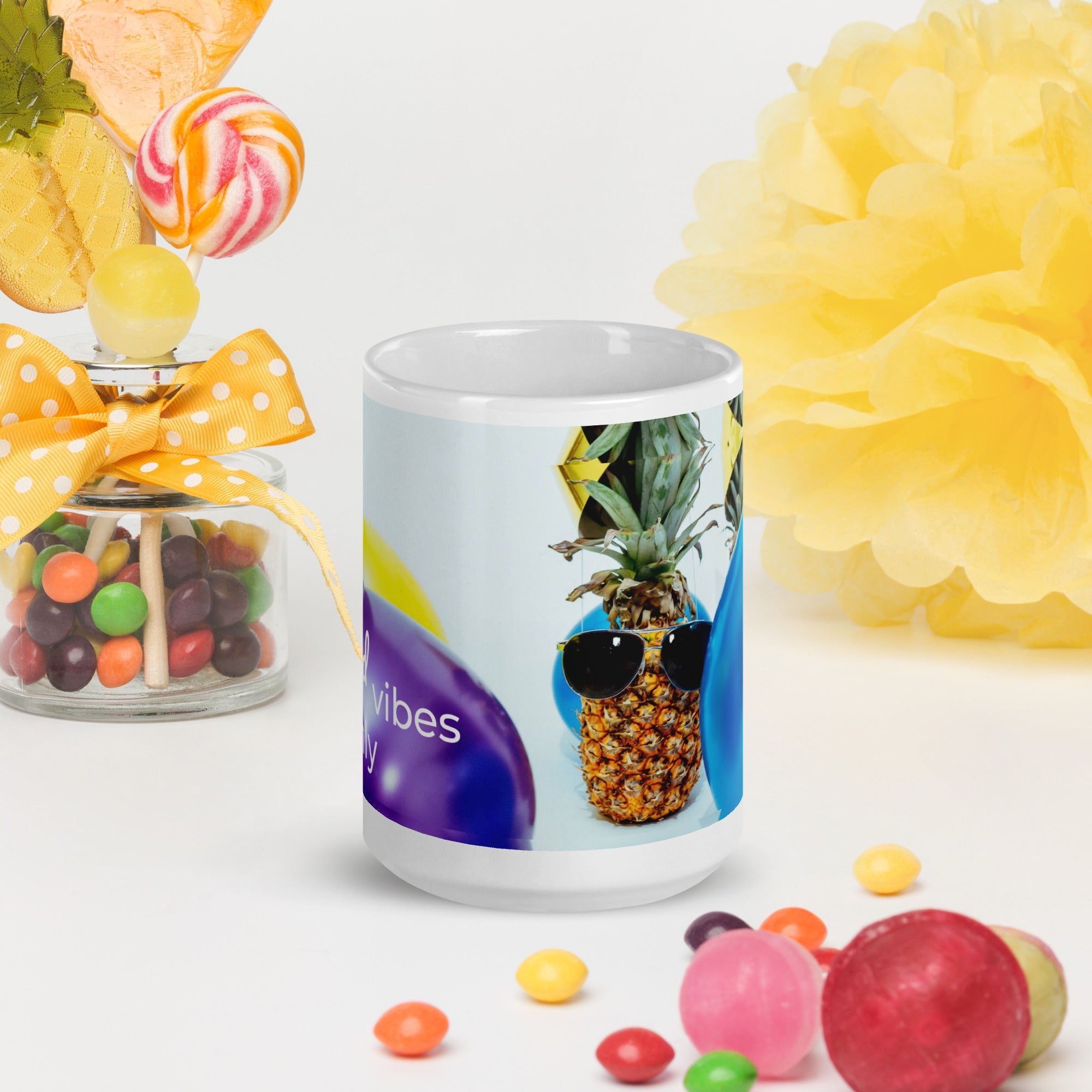 tsgabrielle® • Good Vibes Only • Glanzende mok • Zwart • Keramiek • 3 maten