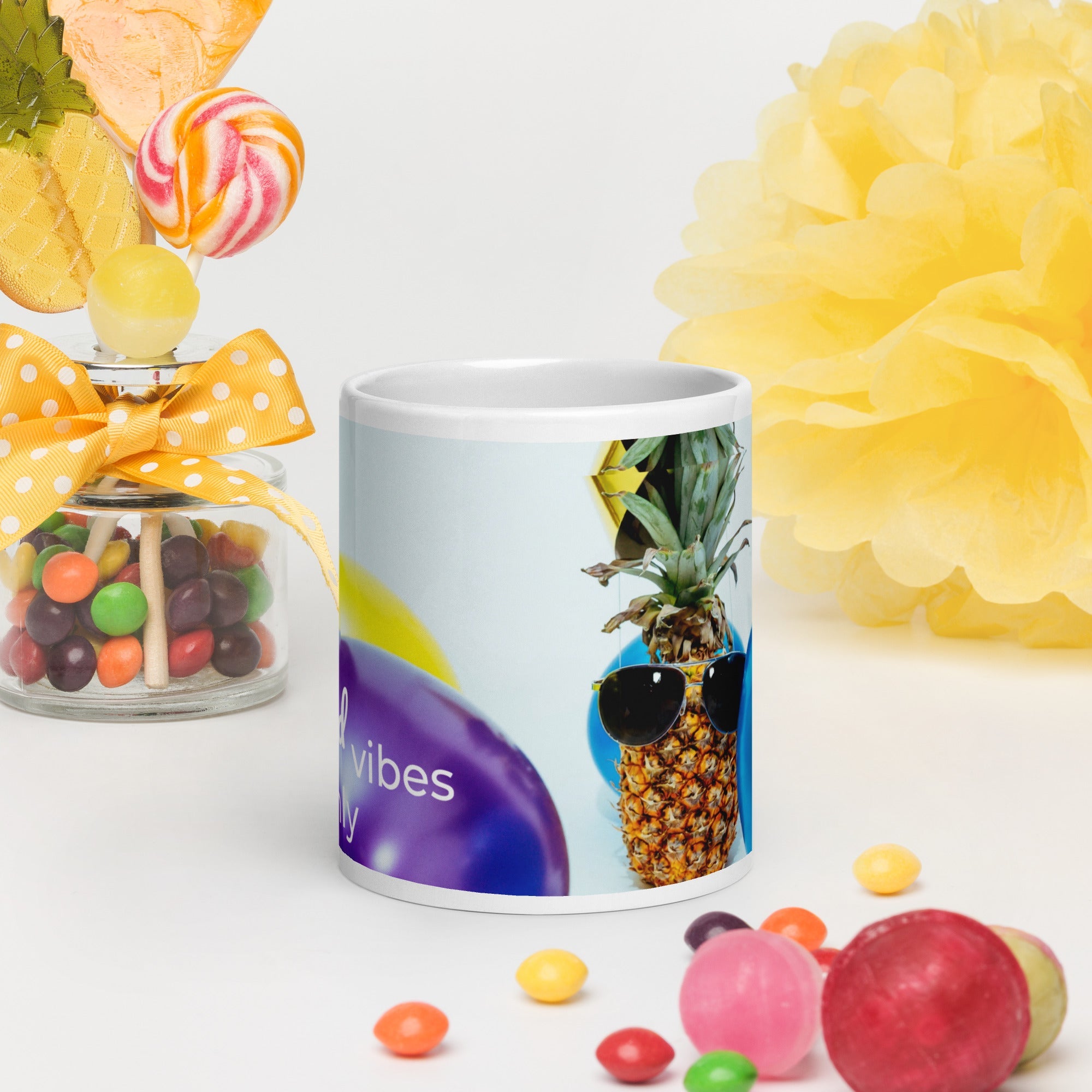 tsgabrielle® • Good Vibes Only • Glanzende mok • Zwart • Keramiek • 3 maten