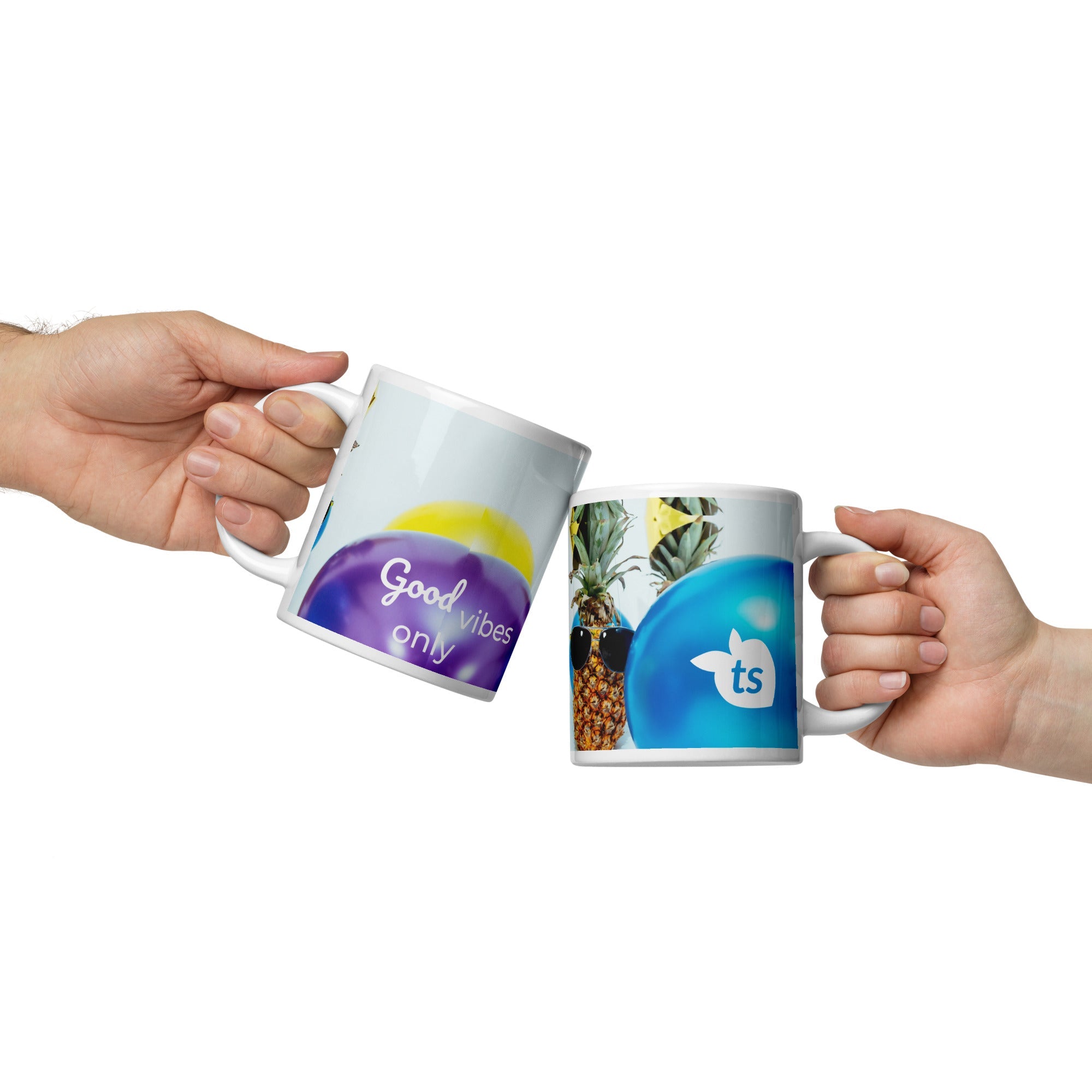 tsgabrielle® • Good Vibes Only • Glanzende mok • Zwart • Keramiek • 3 maten