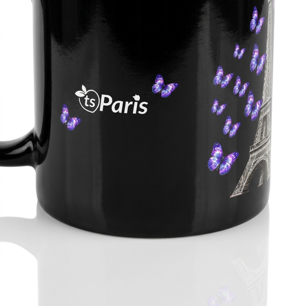 tsgabrielle® • Parijs - De Eiffeltoren • Glanzende Mok • Zwart • Keramiek • 2 Maten - Black - View 8