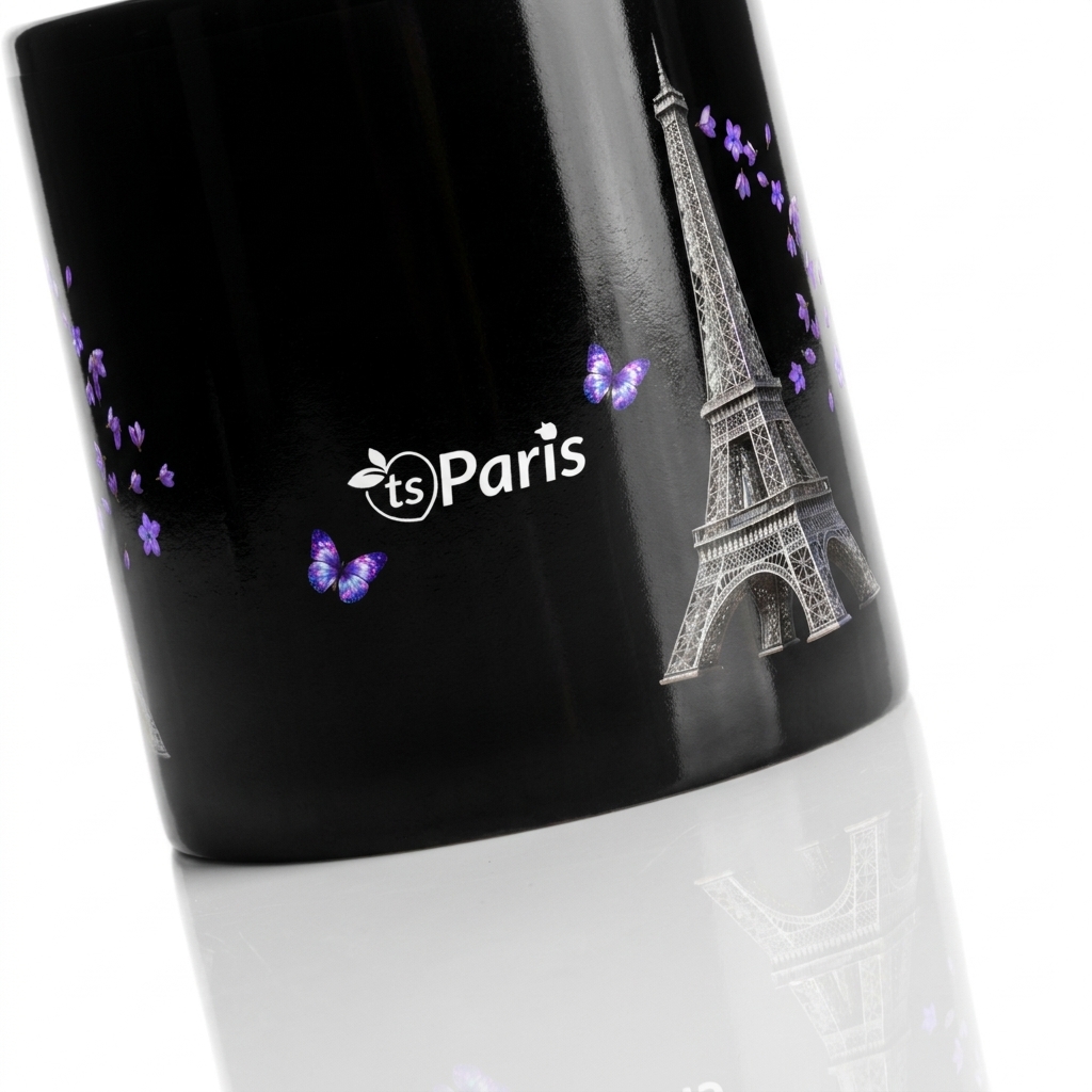 tsgabrielle® • Parijs - De Eiffeltoren • Glanzende Mok • Zwart • Keramiek • 2 Maten - Black - View 7