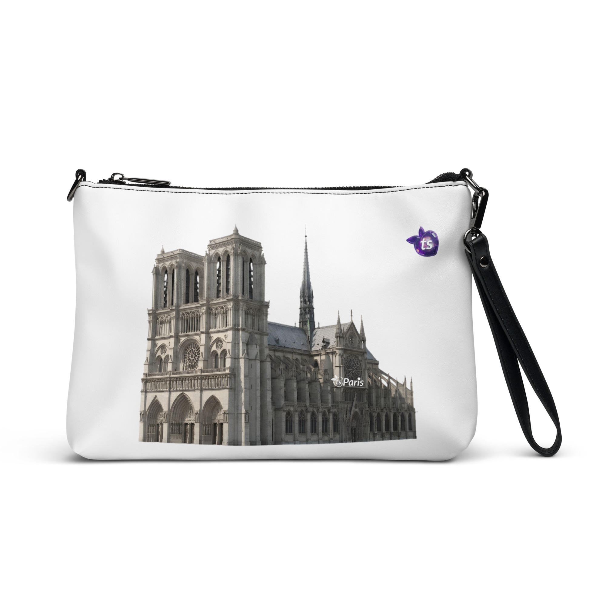tsgabrielle® • Paris - Notre-Dame Cathedral • Crossbodytas • Wit • 11″ × 8″