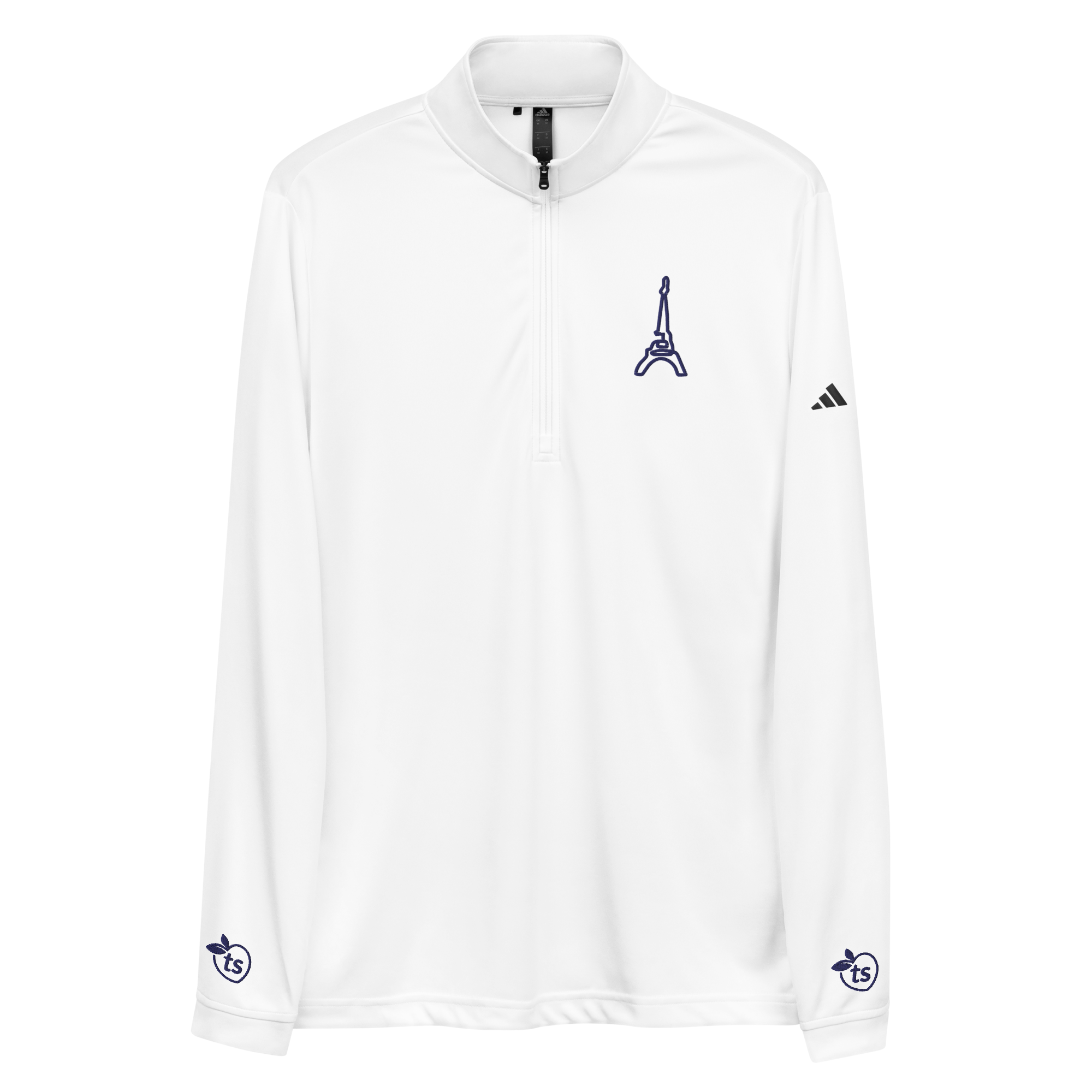 adidas® by tsgabrielle® • Men's • Paris - La Tour Eiffel • Quarter-zip pullover • Wit - White - View 3