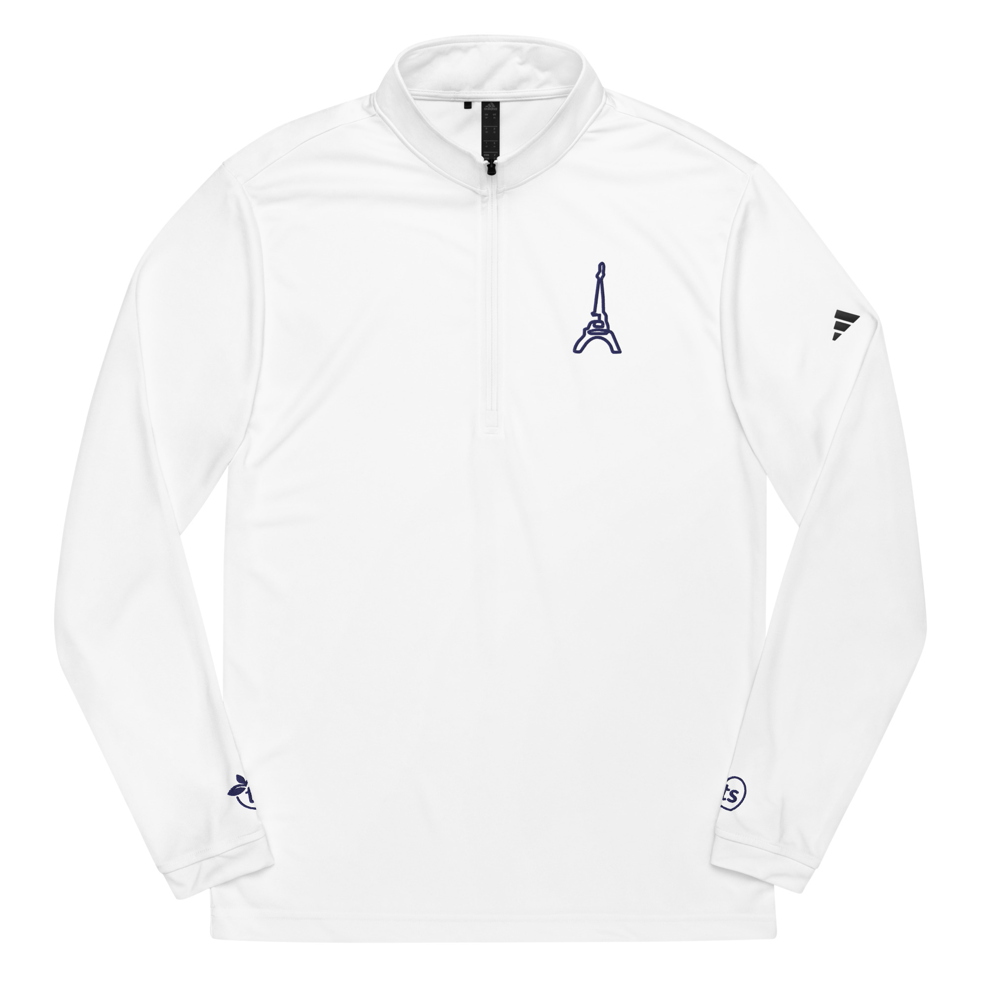 adidas® by tsgabrielle® • Men's • Paris - La Tour Eiffel • Quarter-zip pullover • Wit
