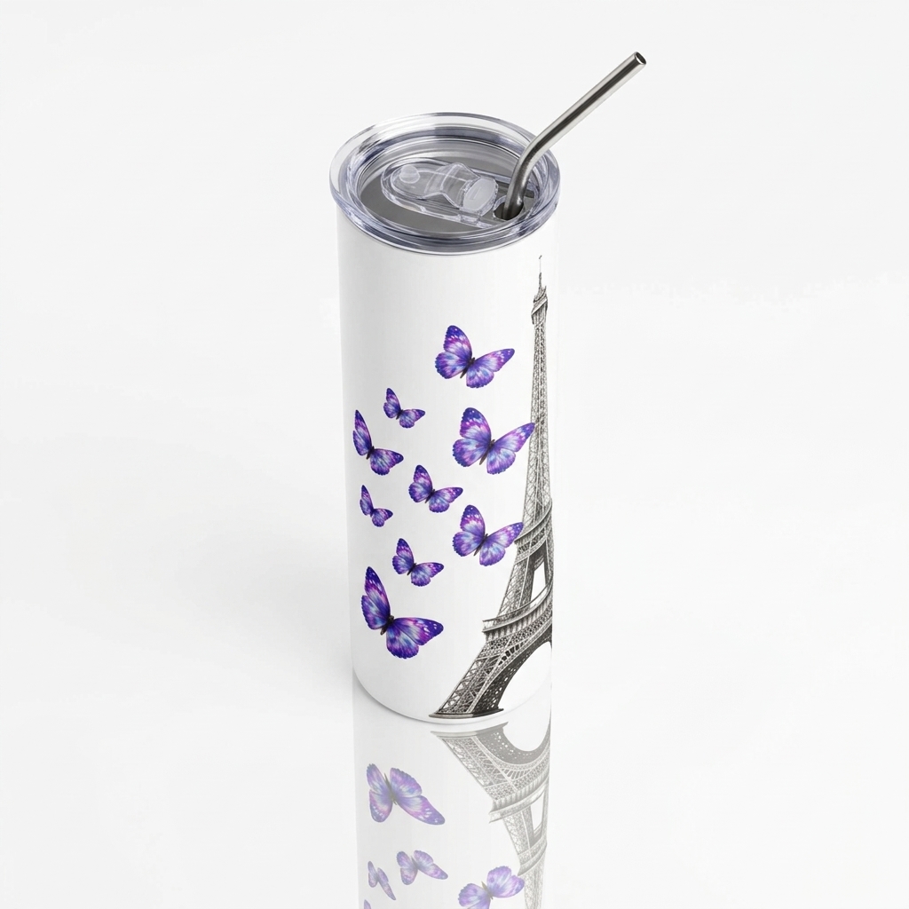 tsgabrielle® • Parijs - De Eiffeltoren • Drinkbeker • Roestvrij staal • Wit • 20 oz • Woonkunst & Interieurstijl - White - View 8