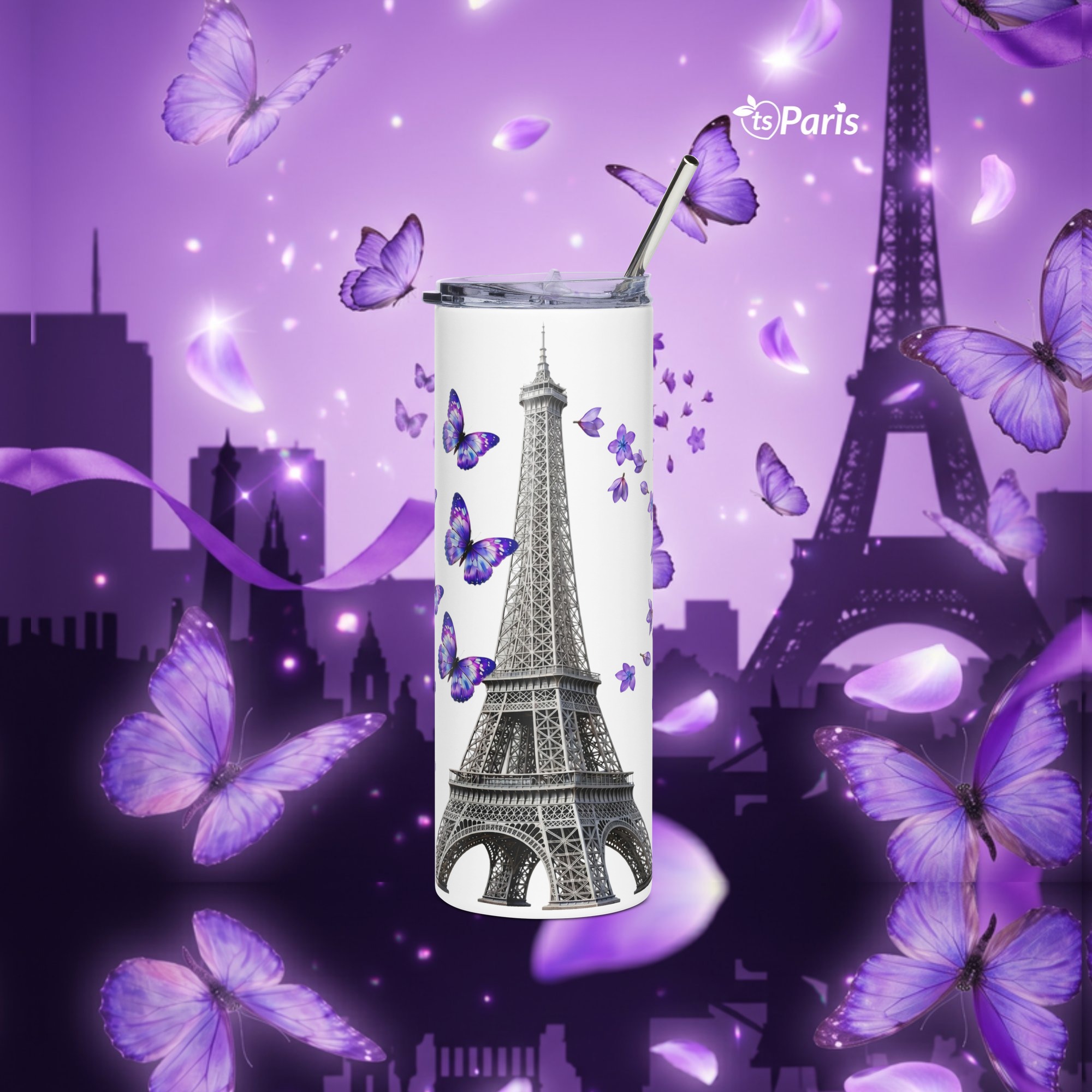 tsgabrielle® • Parijs - De Eiffeltoren • Drinkbeker • Roestvrij staal • Wit • 20 oz • Woonkunst & Interieurstijl - White - View 11