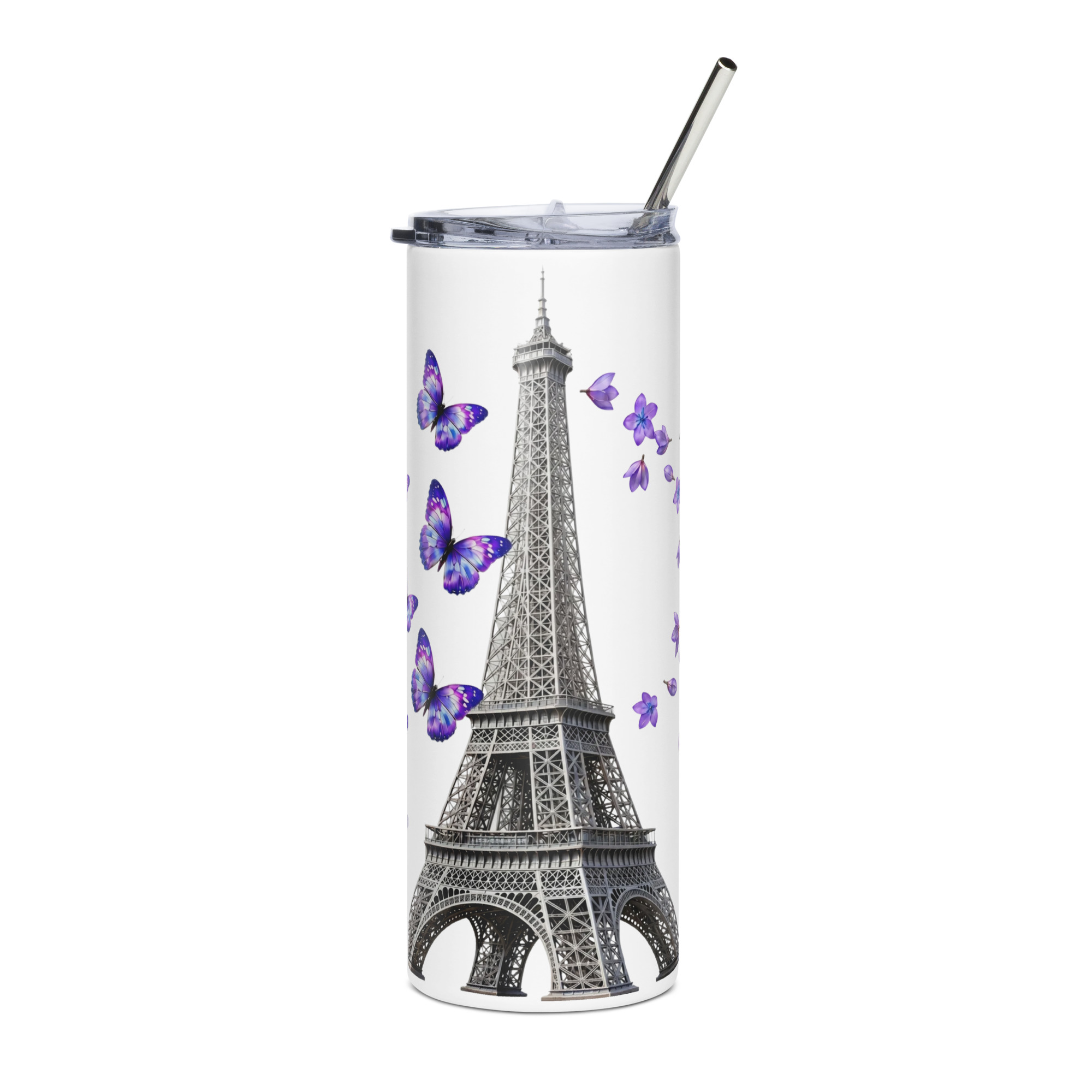 tsgabrielle® • Parijs - De Eiffeltoren • Drinkbeker • Roestvrij staal • Wit • 20 oz • Woonkunst & Interieurstijl