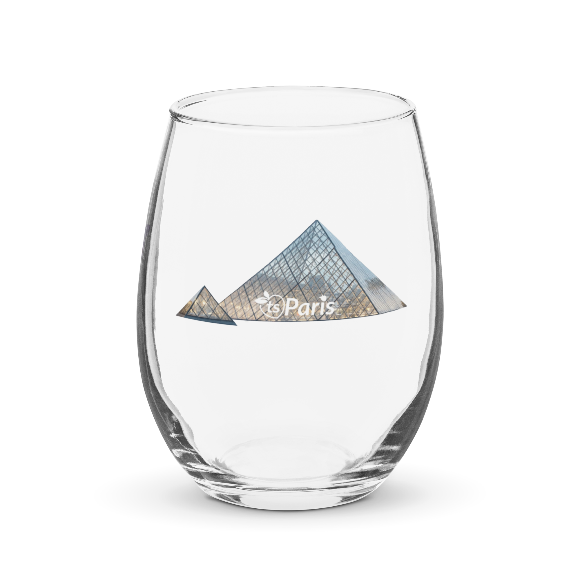 tsgabrielle® • Parijs – De Louvre Piramide • Stengelloze Wijnglas • 15 oz