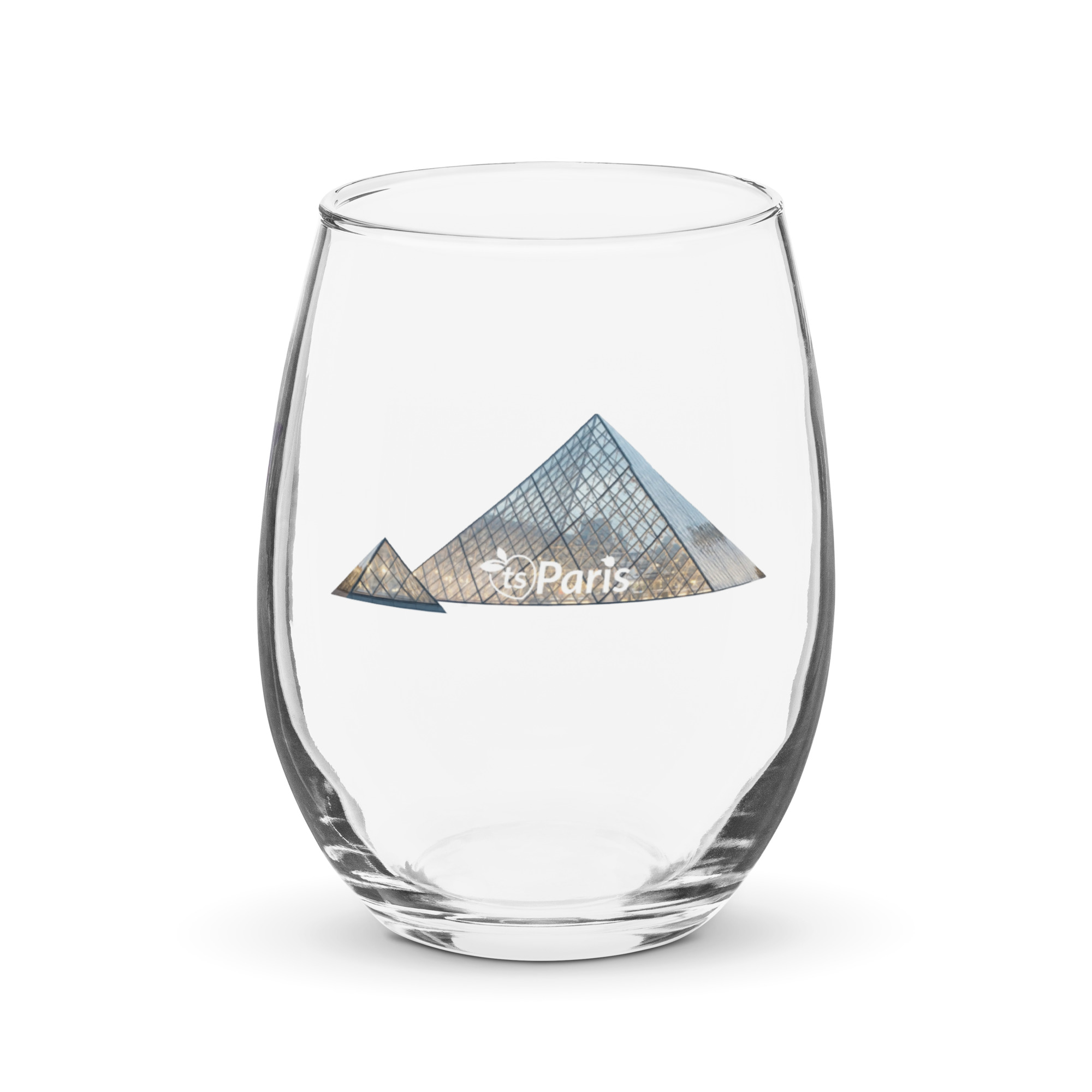 tsgabrielle® • Parijs – De Louvre Piramide • Stengelloze Wijnglas • 15 oz