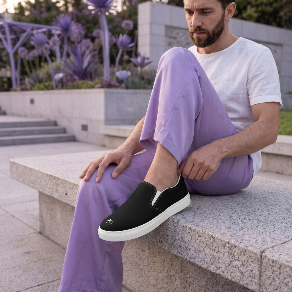 tsgabrielle® • Voor Hem • Slip-On Canvas Schoenen • Zwart - View 5