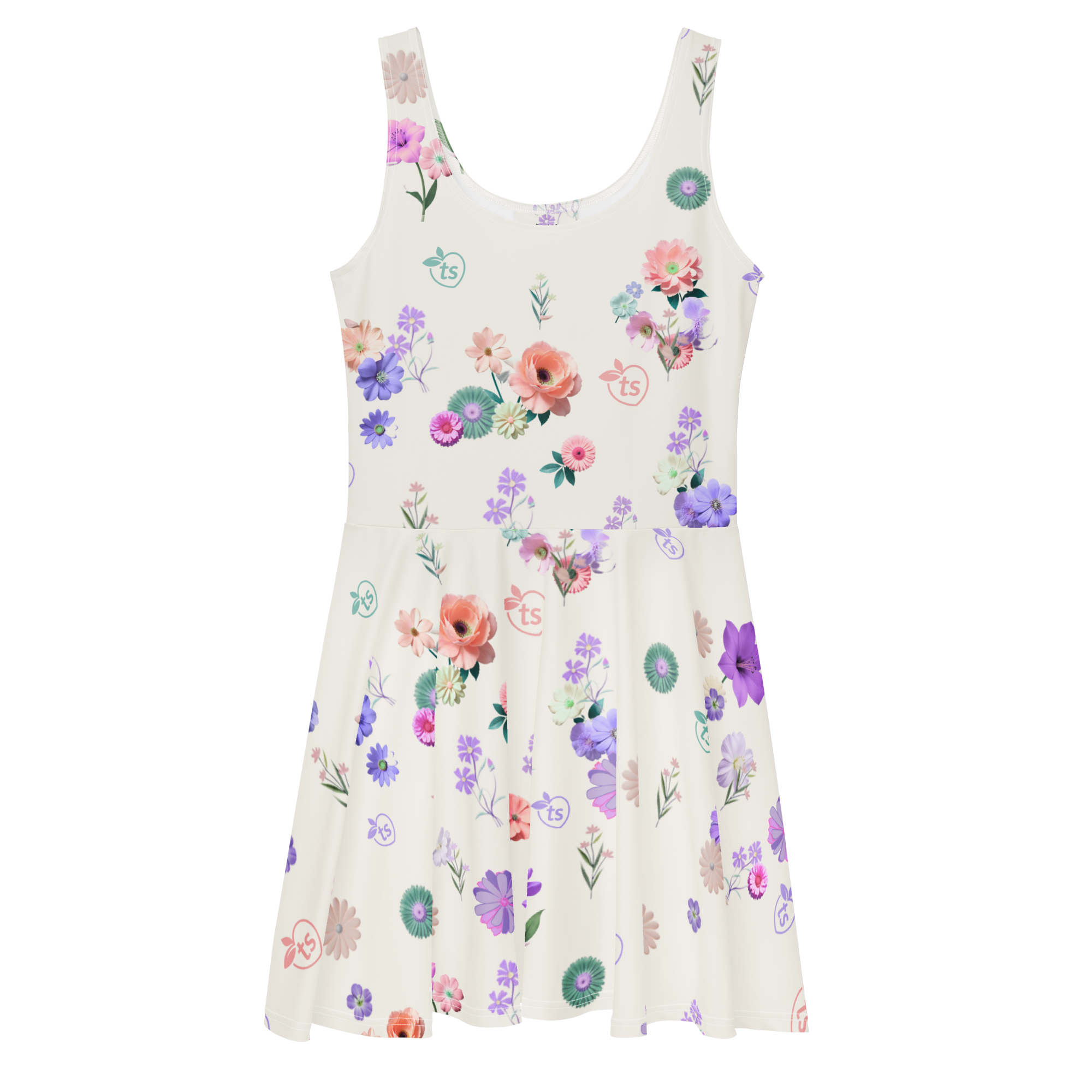 tsgabrielle® • Voor Haar • TransFLOWer™ • Skater Dress • wit