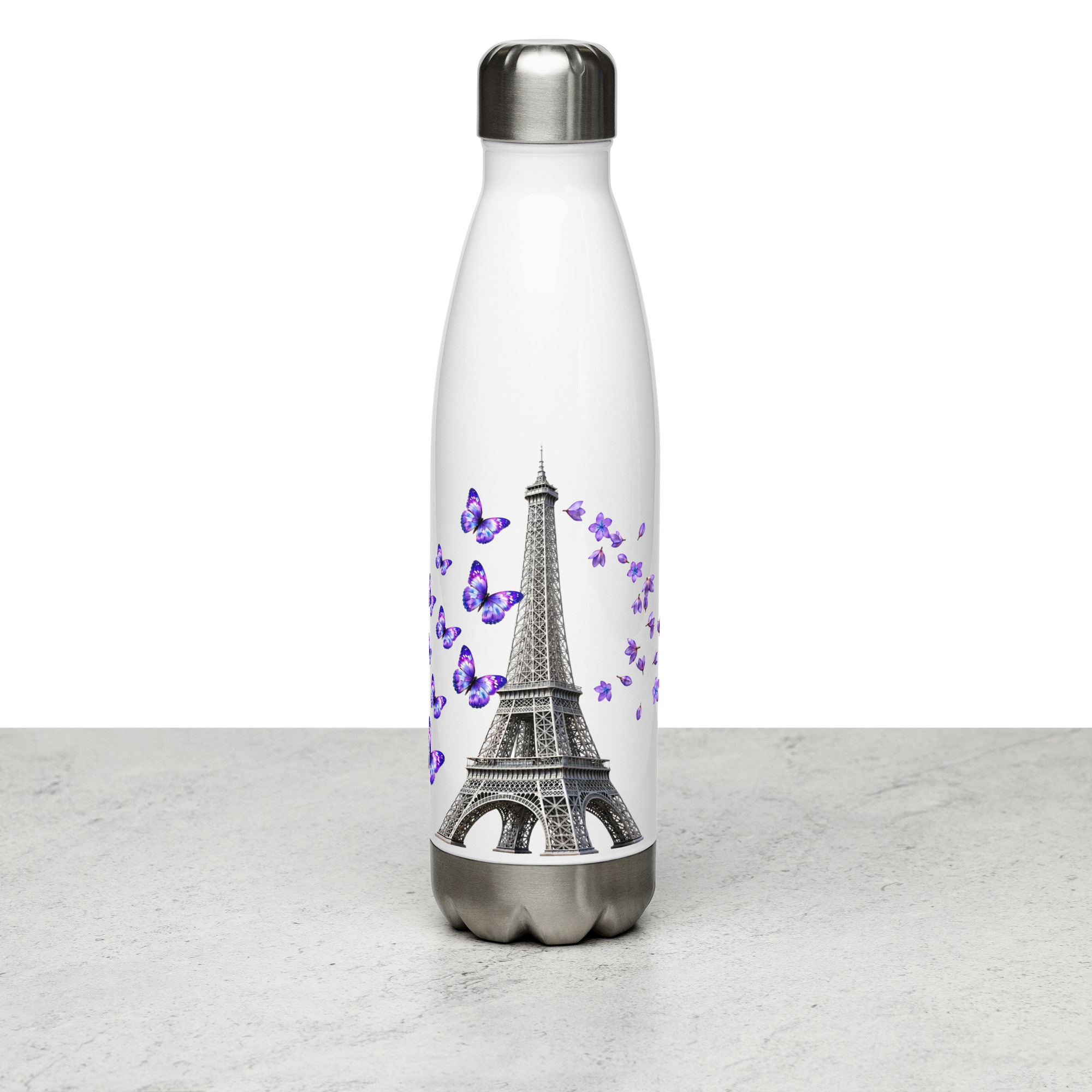 tsgabrielle® • Parijs - De Eiffeltoren • Waterfles • Wit • Roestvrij staal • 17 oz - 500ml - View 7
