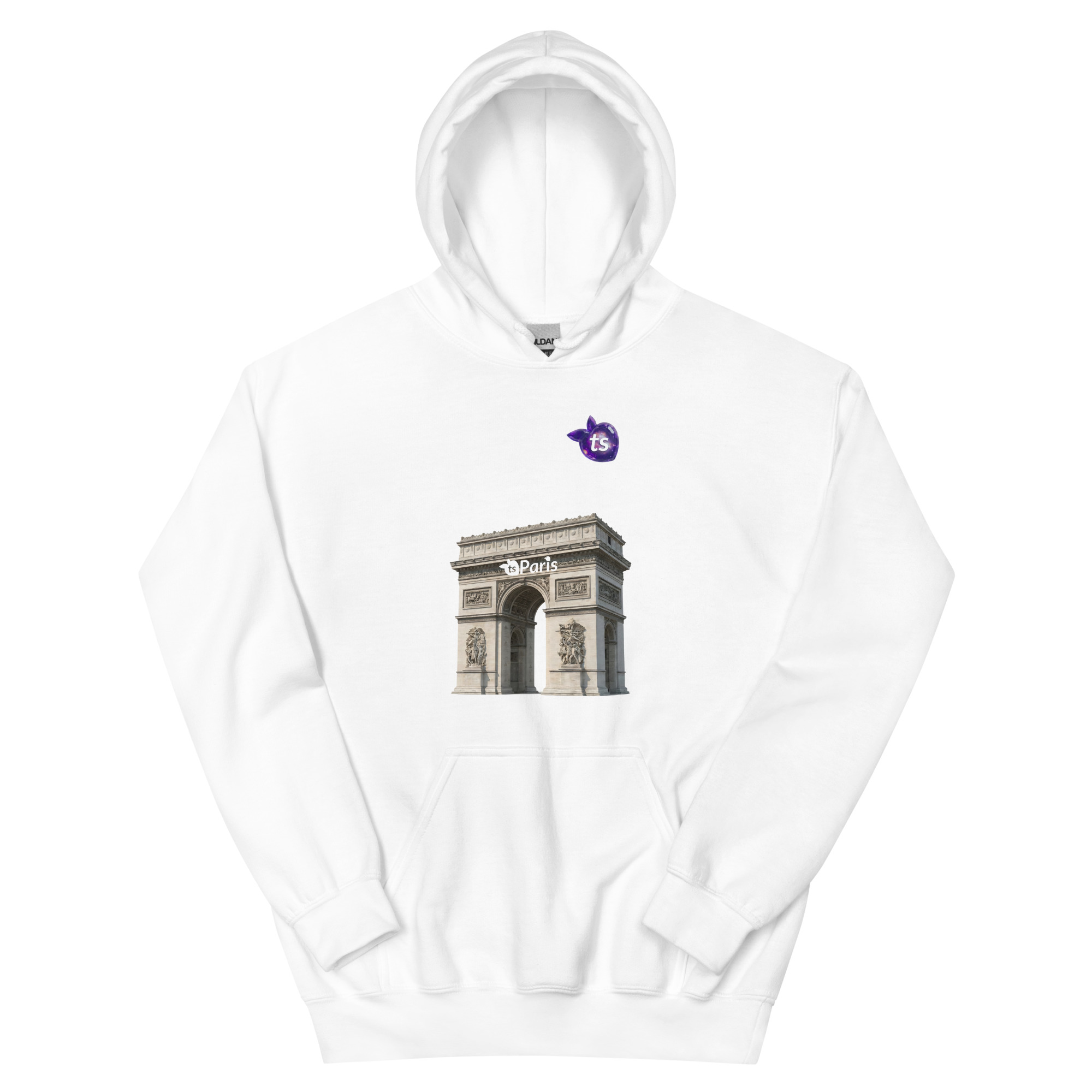 tsgabrielle® • Voor Hem• Paris - Arc de Triomphe • hoodie • wit