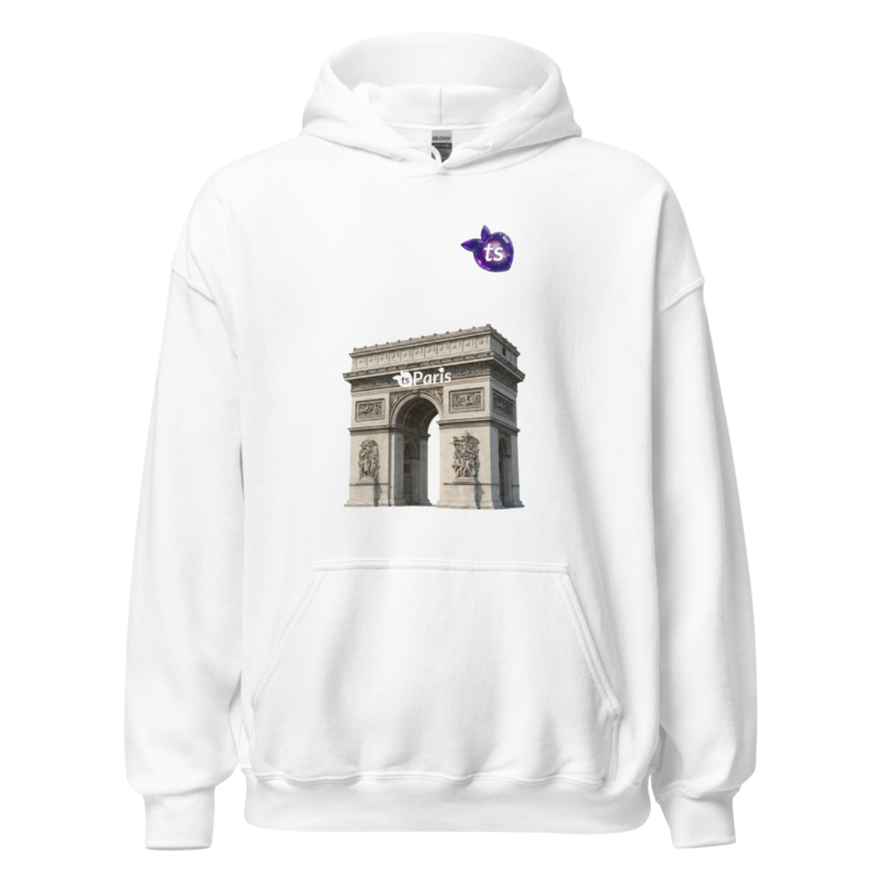 tsgabrielle® • Voor Hem• Paris - Arc de Triomphe • hoodie • wit