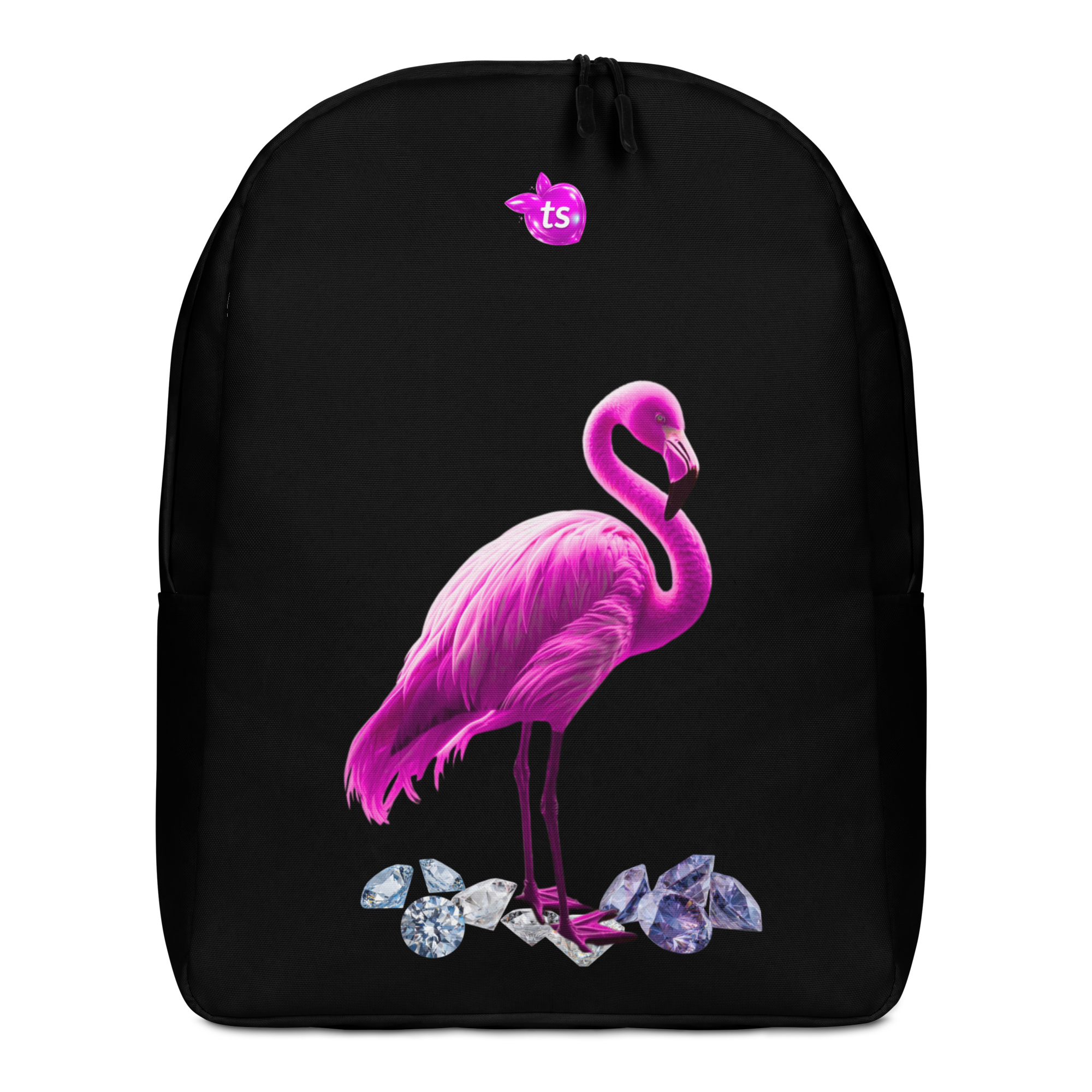 tsgabrielle® • Flamant Roze • Minimalistische Rugzak • Zwart - View 1
