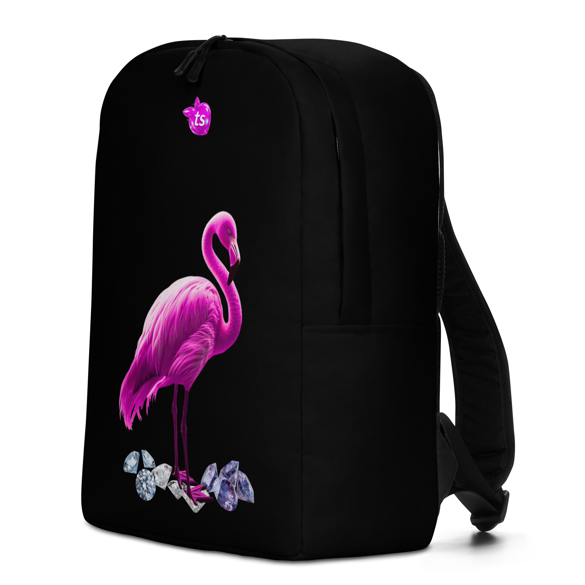 tsgabrielle® • Flamant Roze • Minimalistische Rugzak • Zwart - View 3