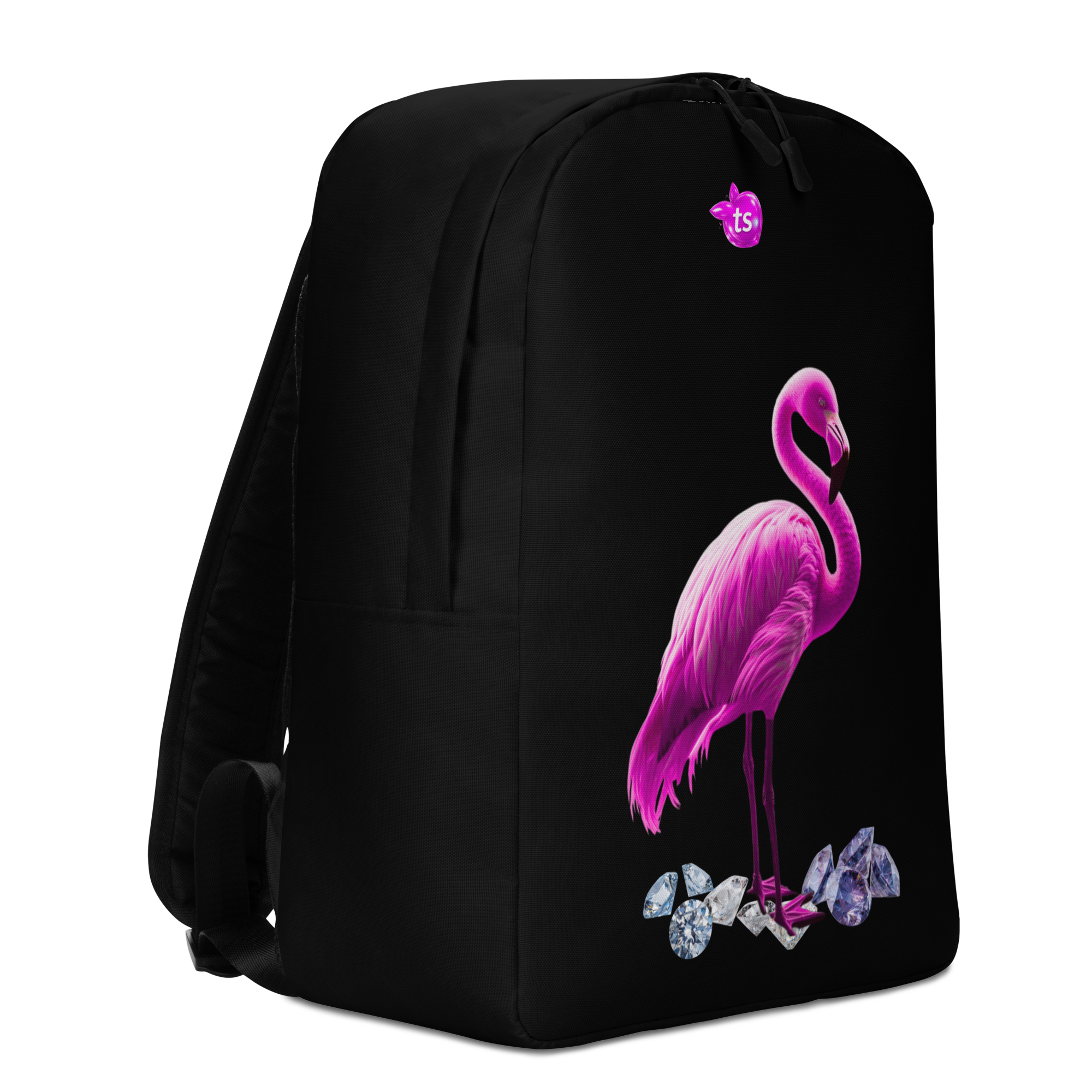 tsgabrielle® • Flamant Roze • Minimalistische Rugzak • Zwart - View 4