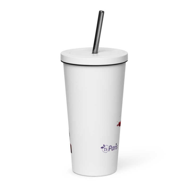 tsgabrielle® • Parijs - Napoleon Bonaparte • Thermosbeker • Roestvrij staal • Wit • 20 oz • De Franse Trans-Touch